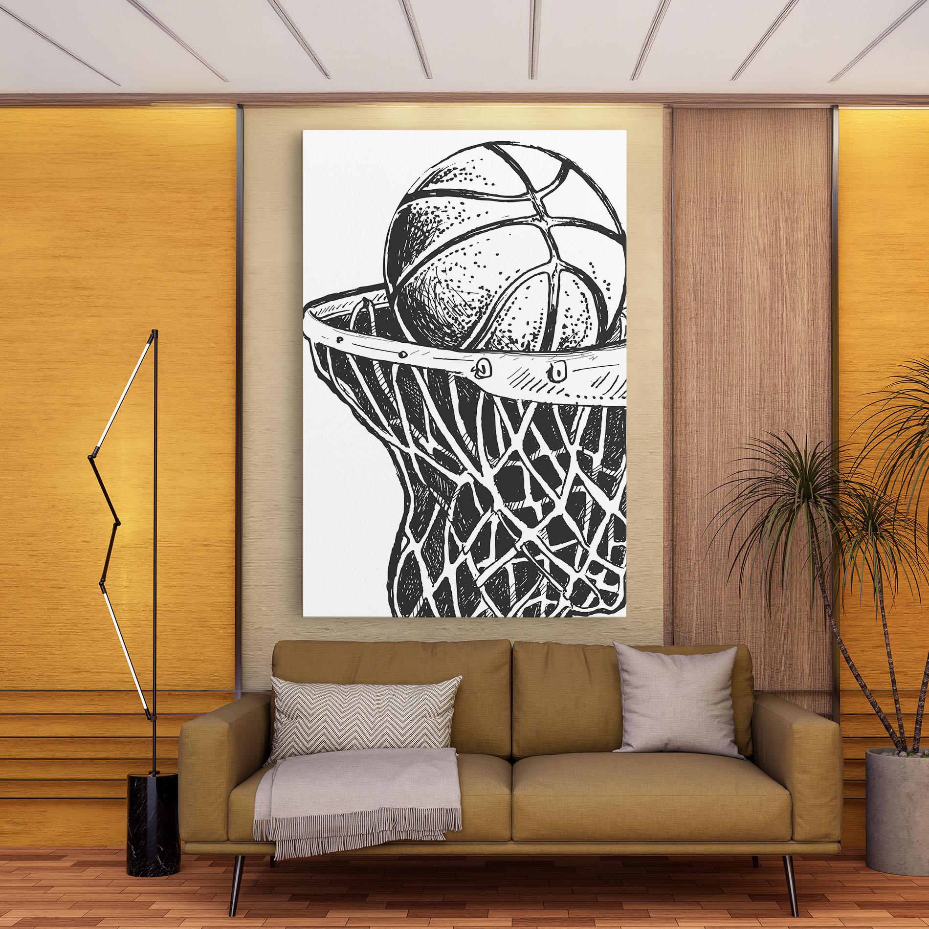 Vászonkép Basketball Grey Hoop mockup 9