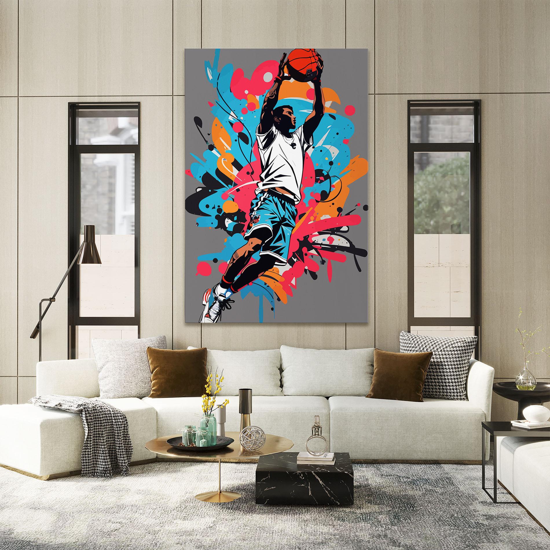 Vászonkép Blue Red Basket mockup 2