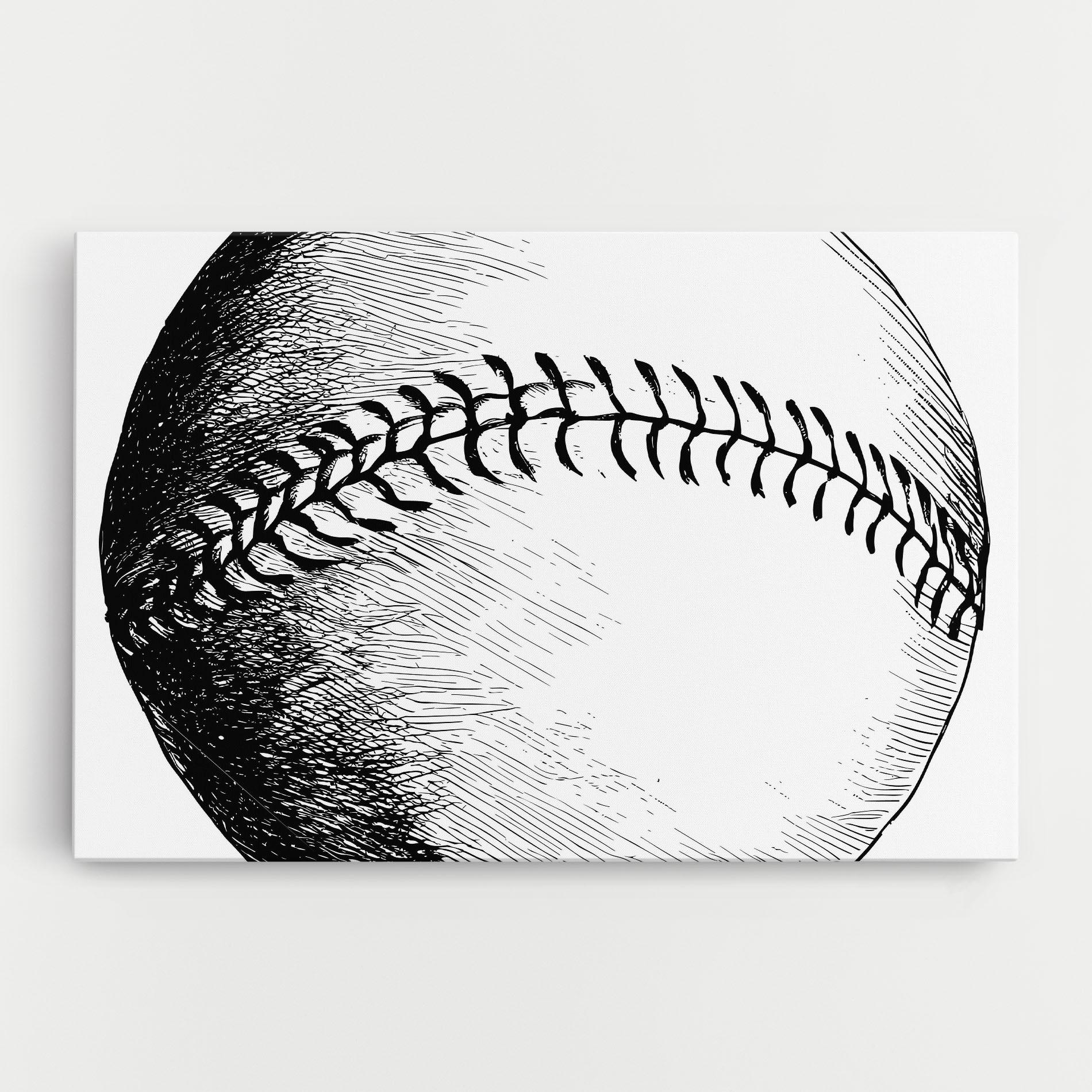 Vászonkép Baseball Black Line mockup 0