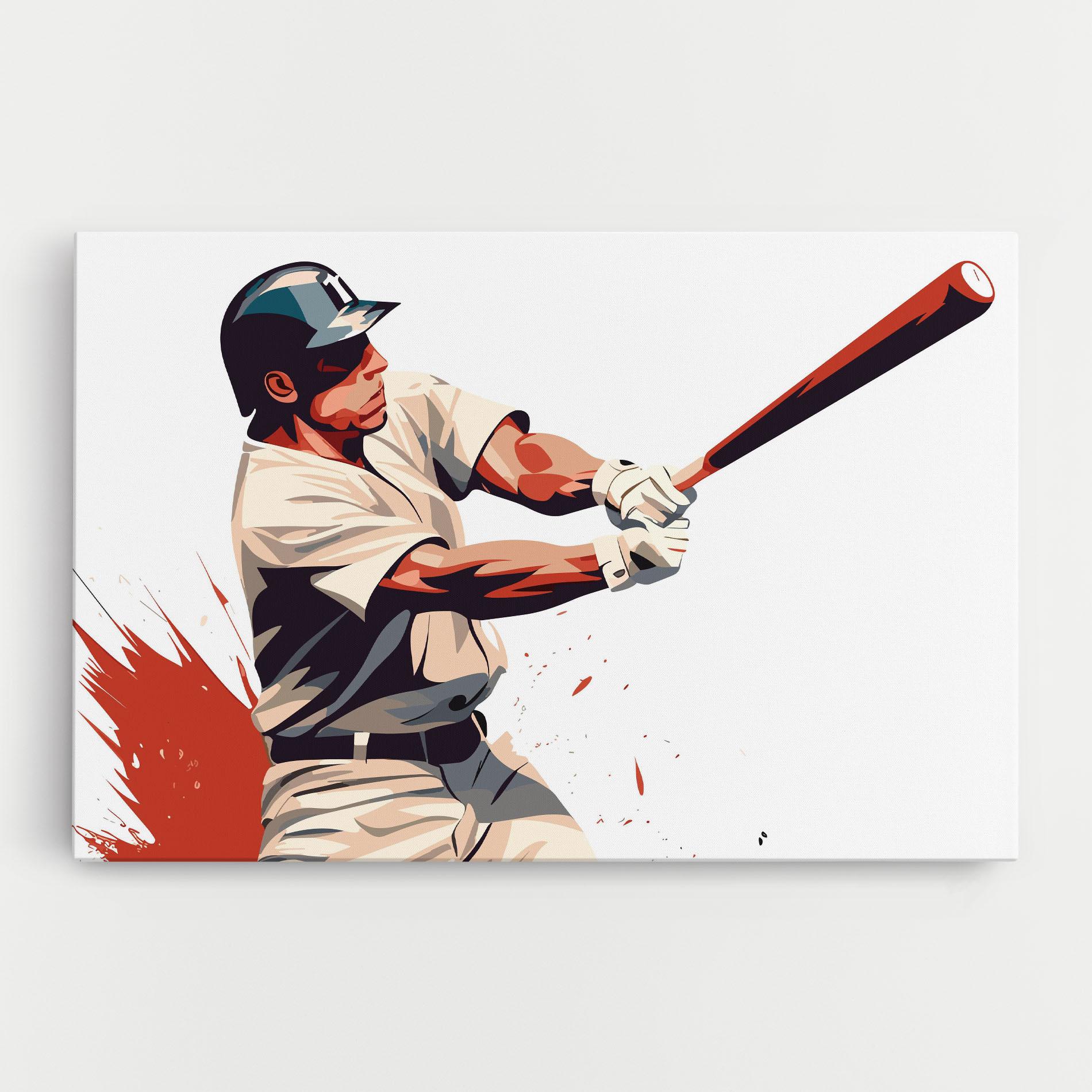Vászonkép Baseball Red Art mockup 0