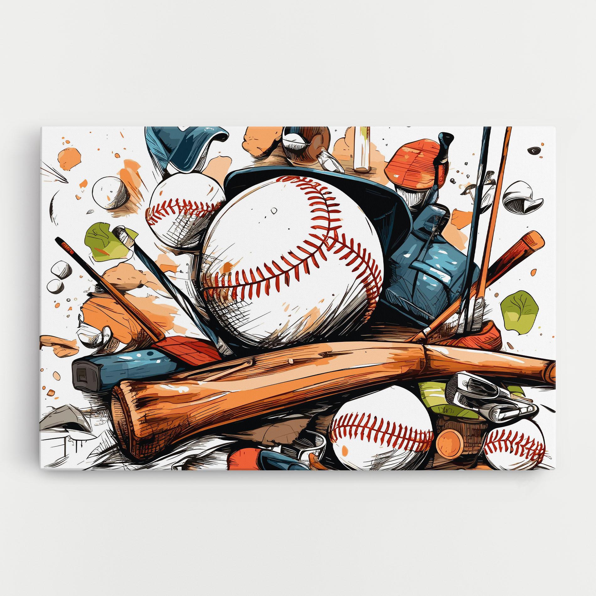 Vászonkép Baseball Trash mockup 0