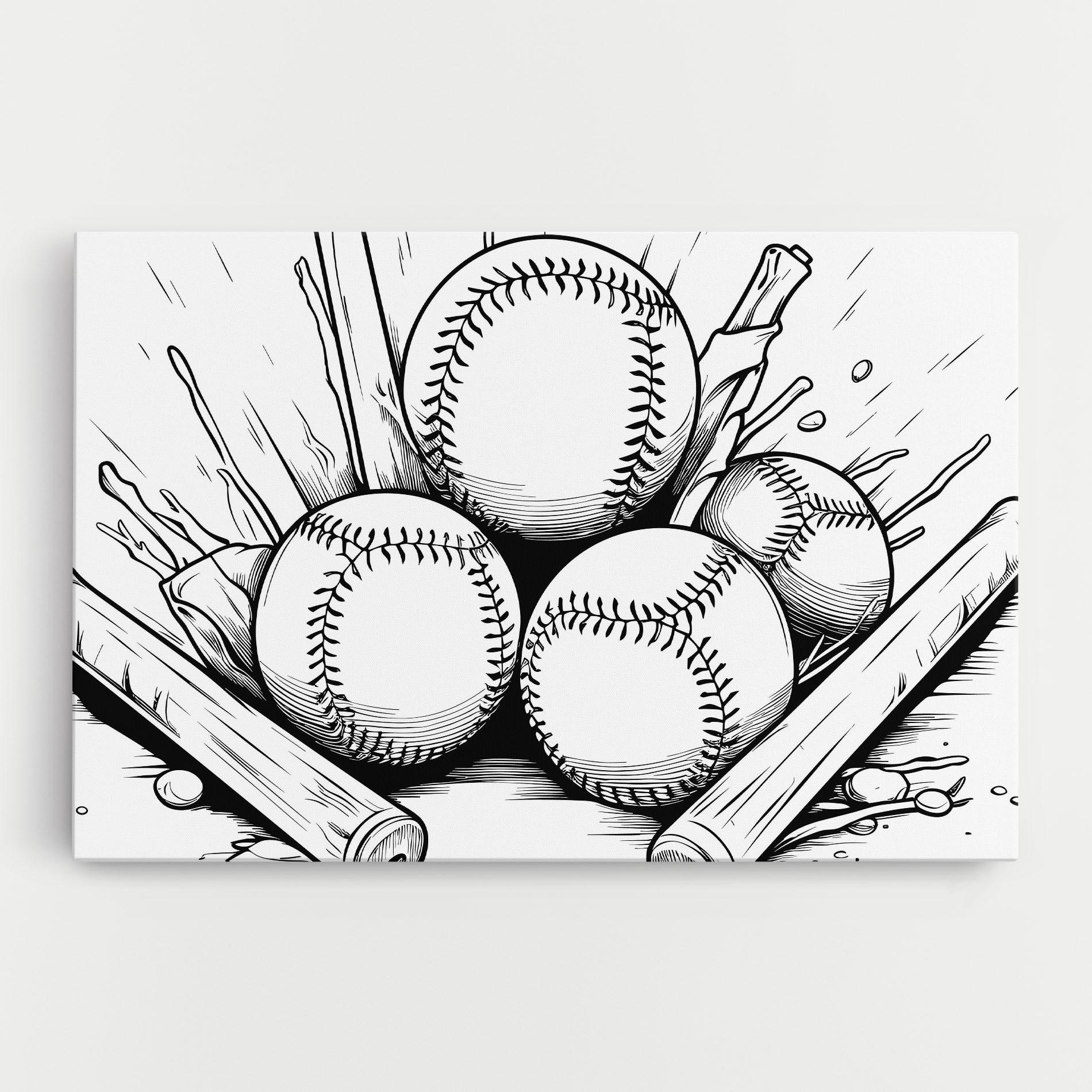 Vászonkép Big Baseball Ball mockup 0