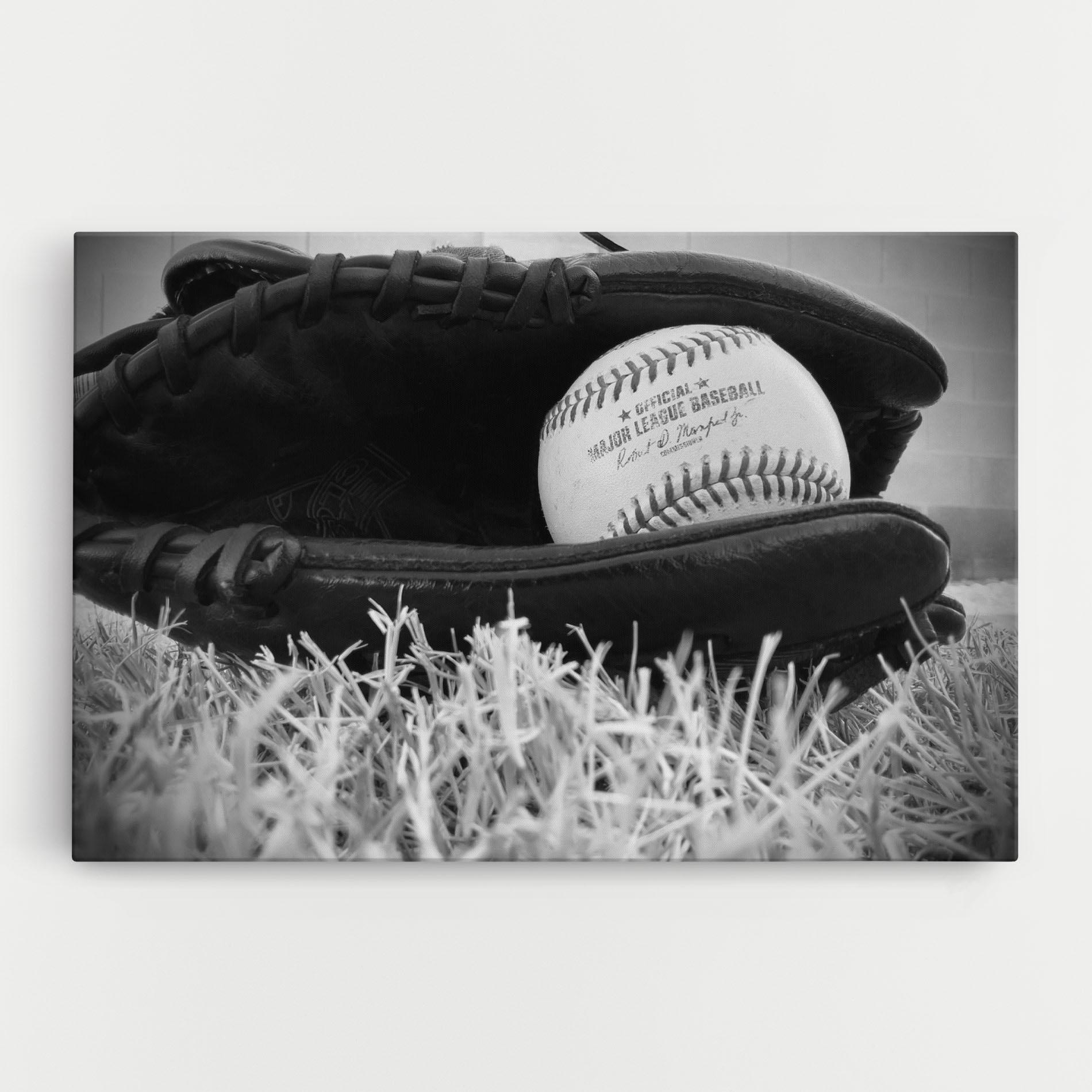 Vászonkép Black Baseball Glove mockup 0