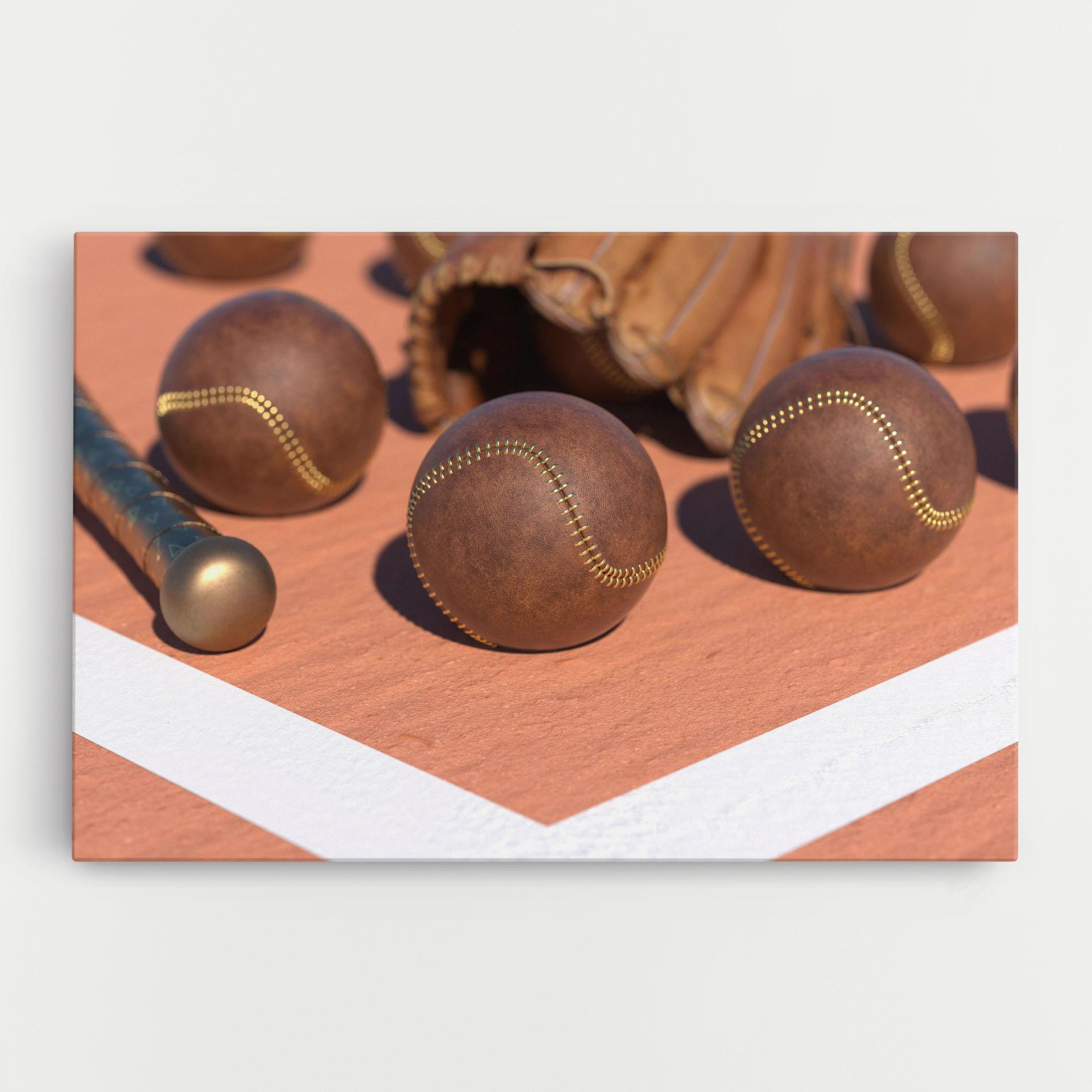 Vászonkép Brown Baseball Ball mockup 0