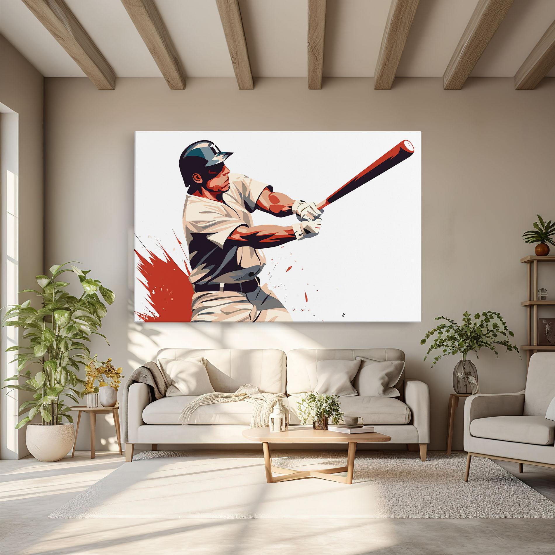 Vászonkép Baseball Red Art mockup 6