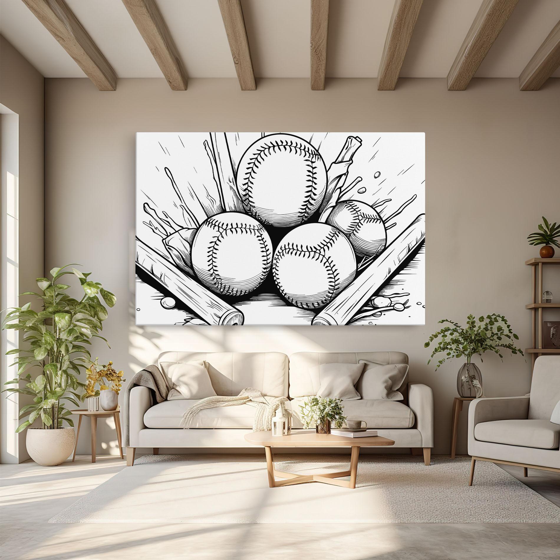 Vászonkép Big Baseball Ball mockup 6