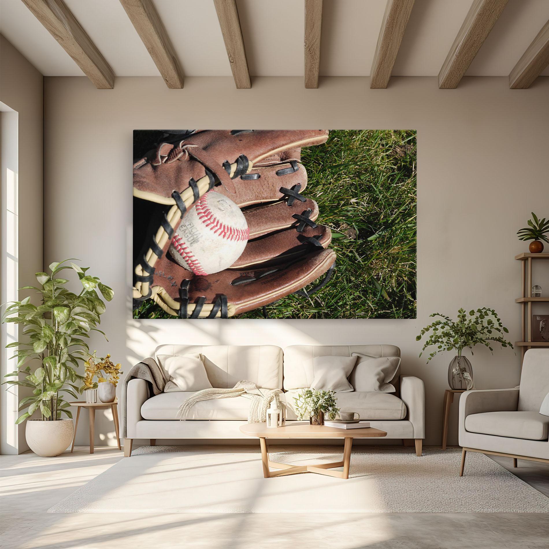Vászonkép Brown Baseball Glove mockup 6