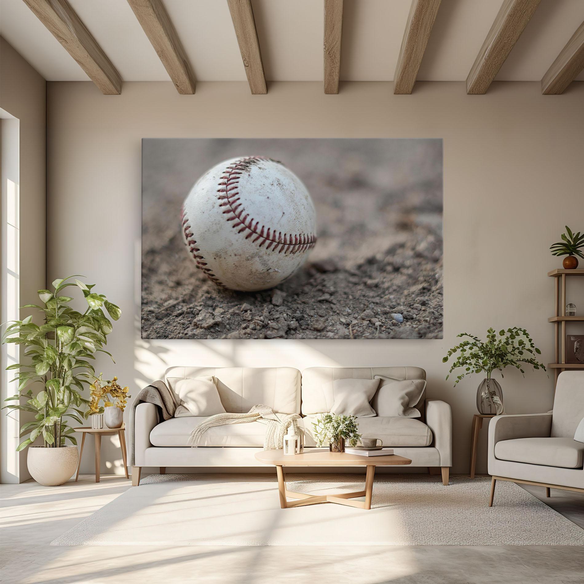 Vászonkép Dusty Baseball Ball mockup 6