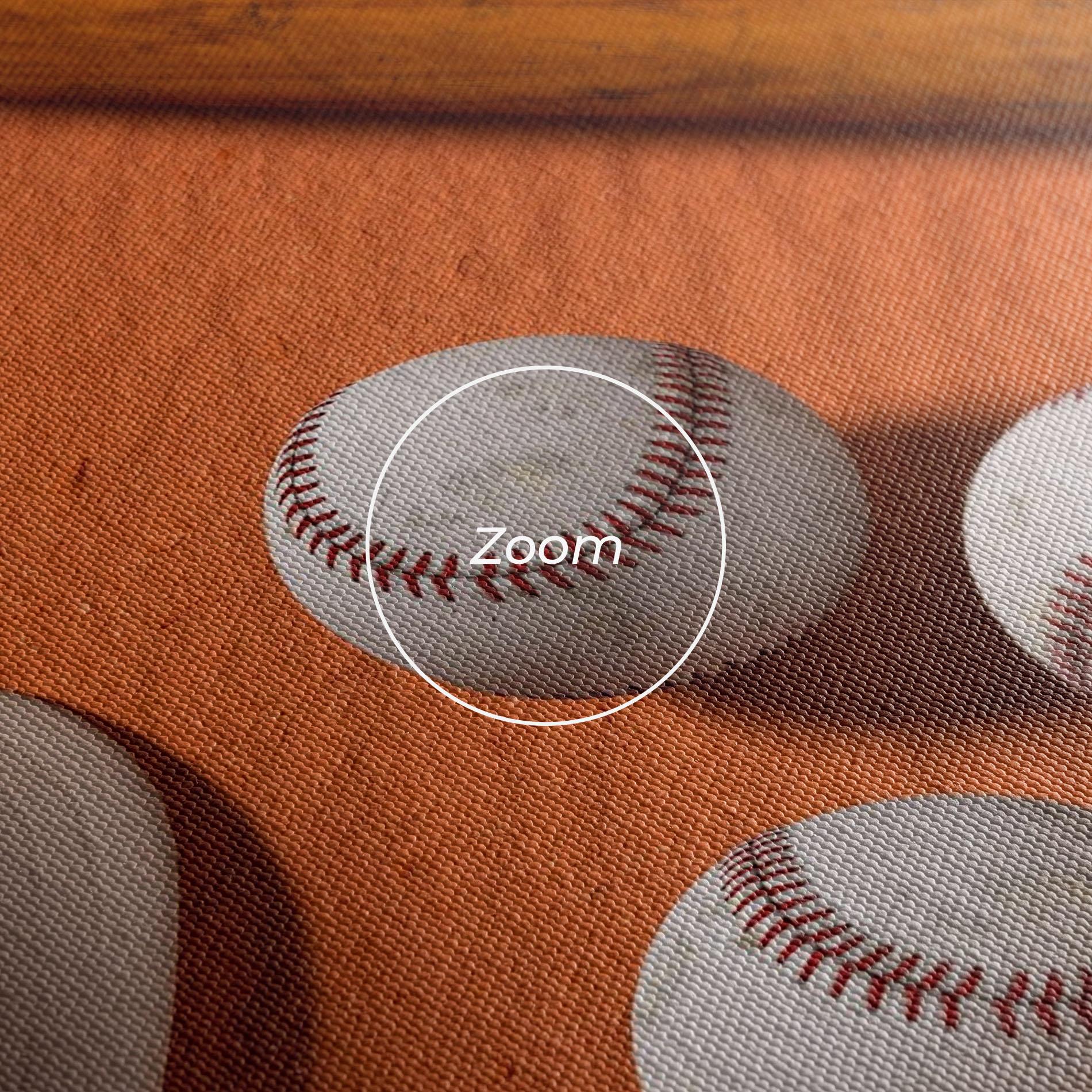 Vászonkép Baseball Set On Orange mockup 3
