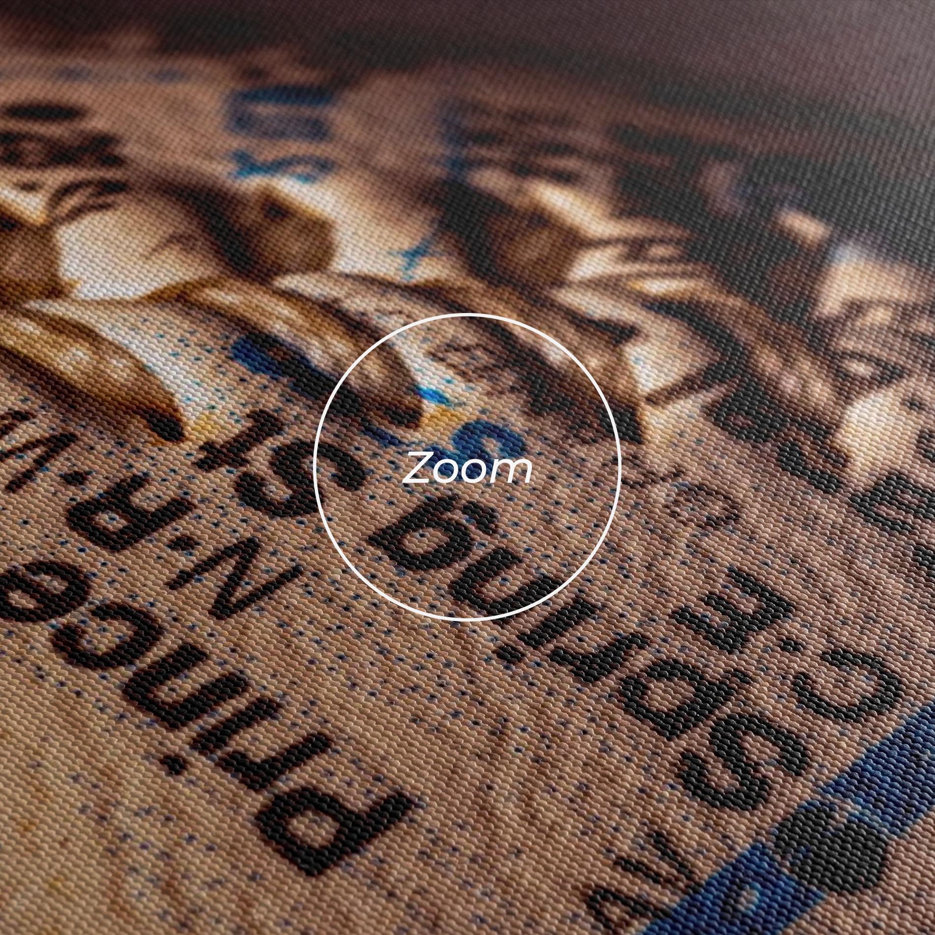 Vászonkép Blue Text Baseball Ball mockup 3