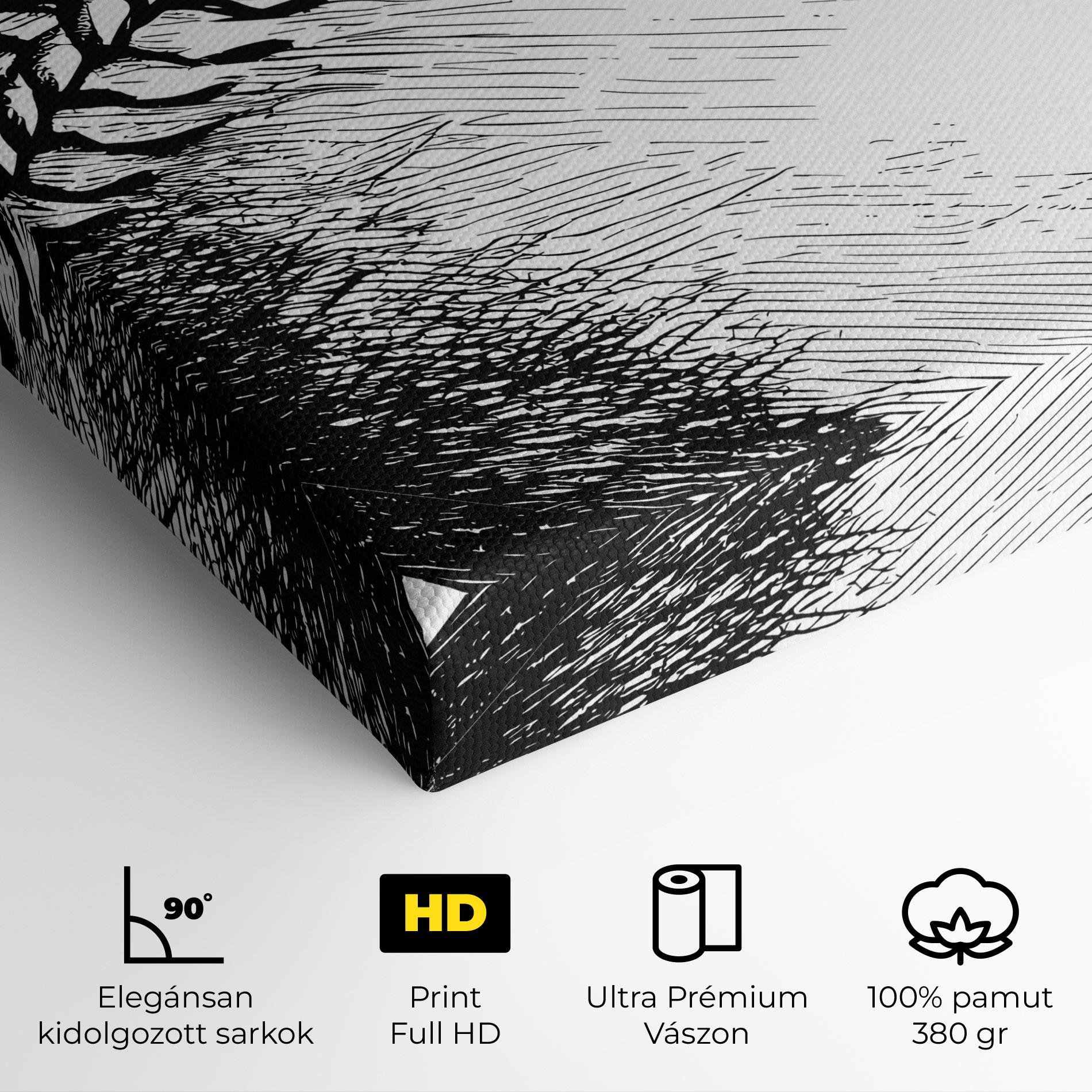 Vászonkép Baseball Black Line mockup 4