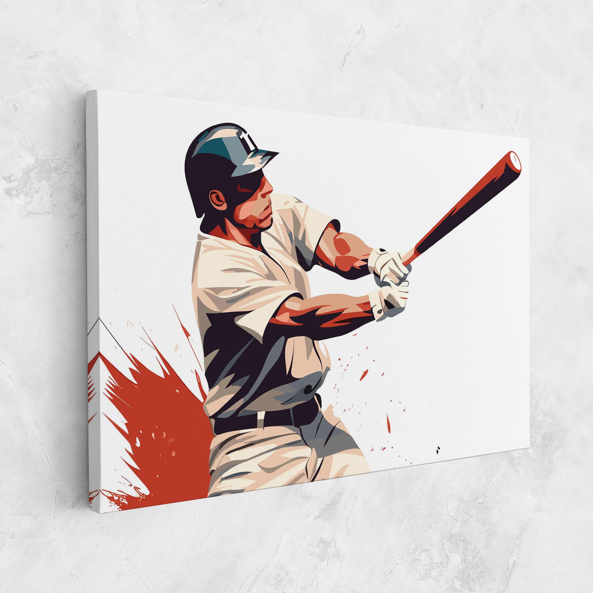 Vászonkép Baseball Red Art mockup 1