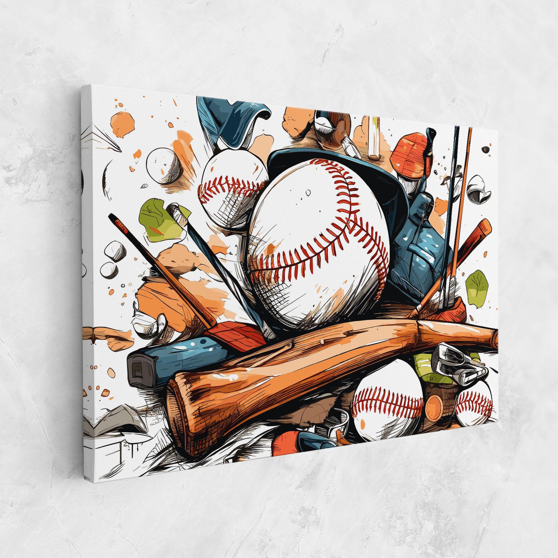 Vászonkép Baseball Trash mockup 1