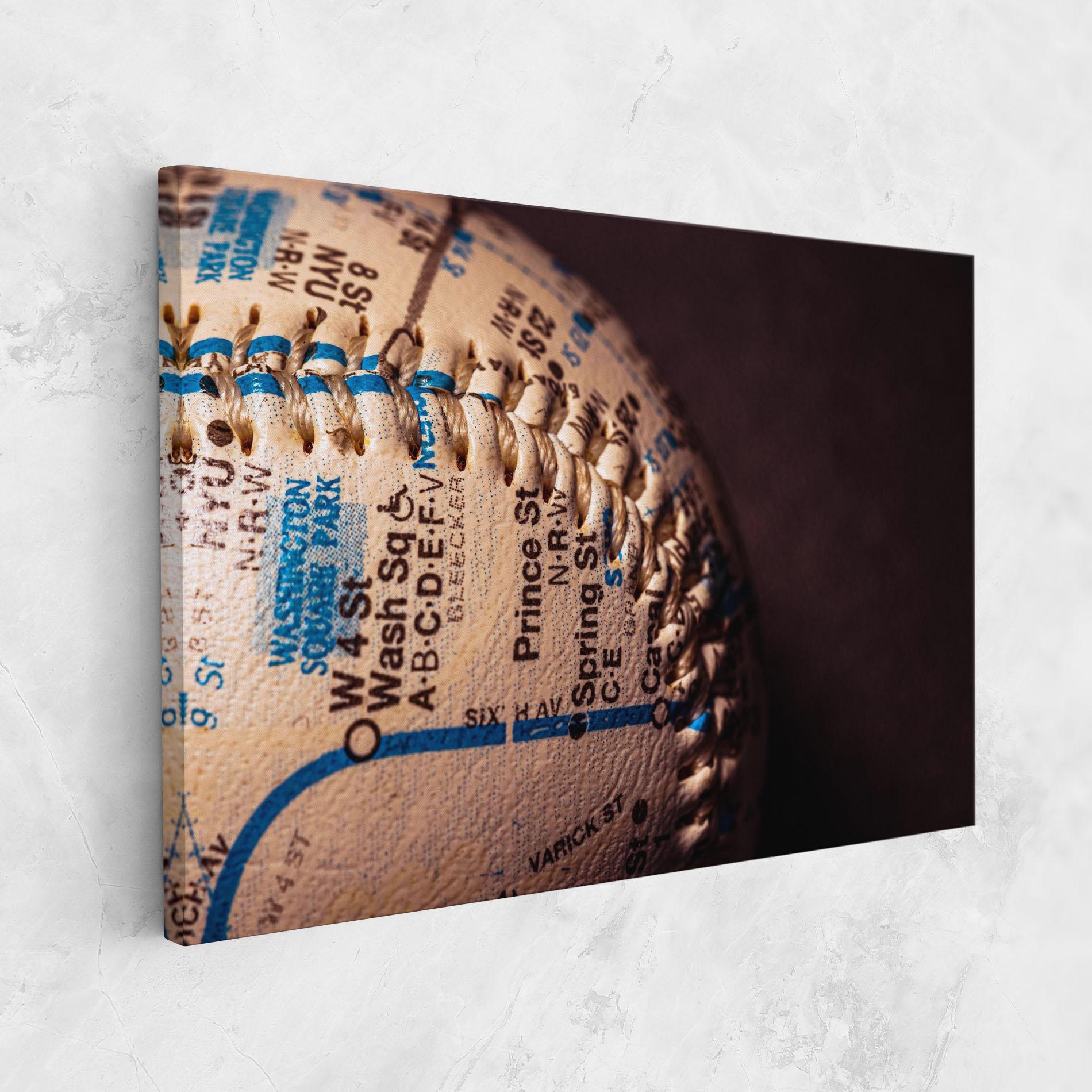 Vászonkép Blue Text Baseball Ball mockup 1