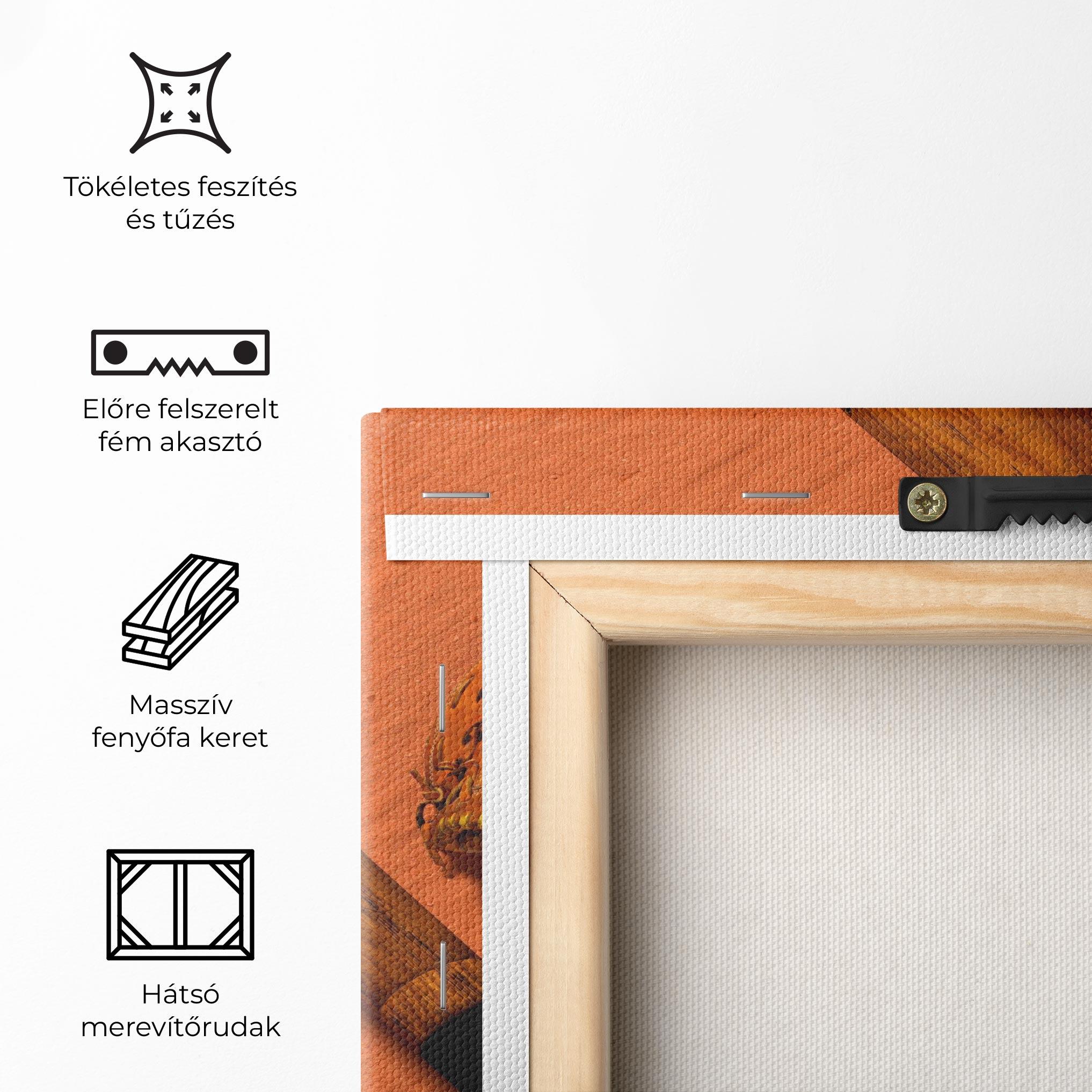 Vászonkép Baseball Set On Orange mockup 5