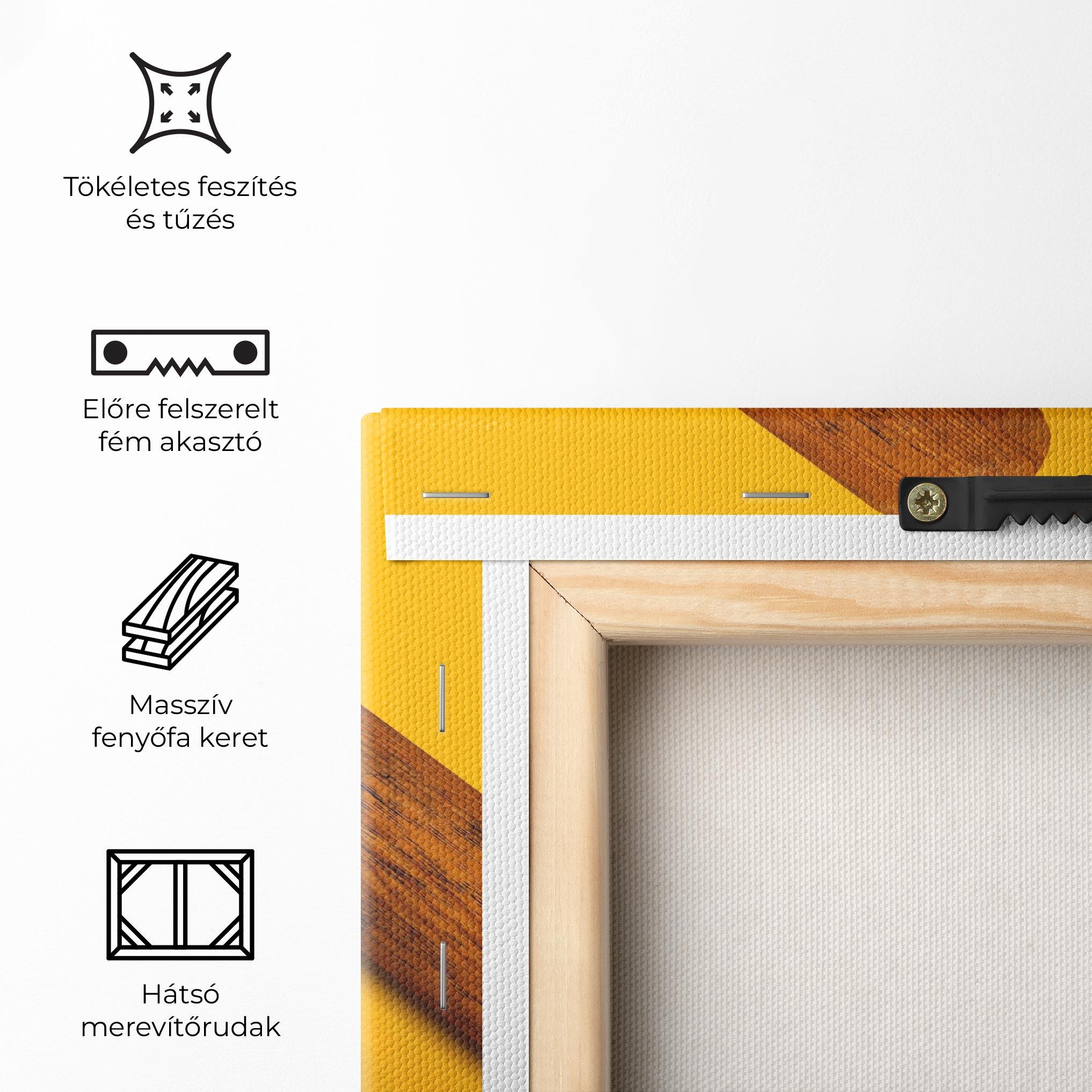 Vászonkép Baseball Set On Yellow mockup 5