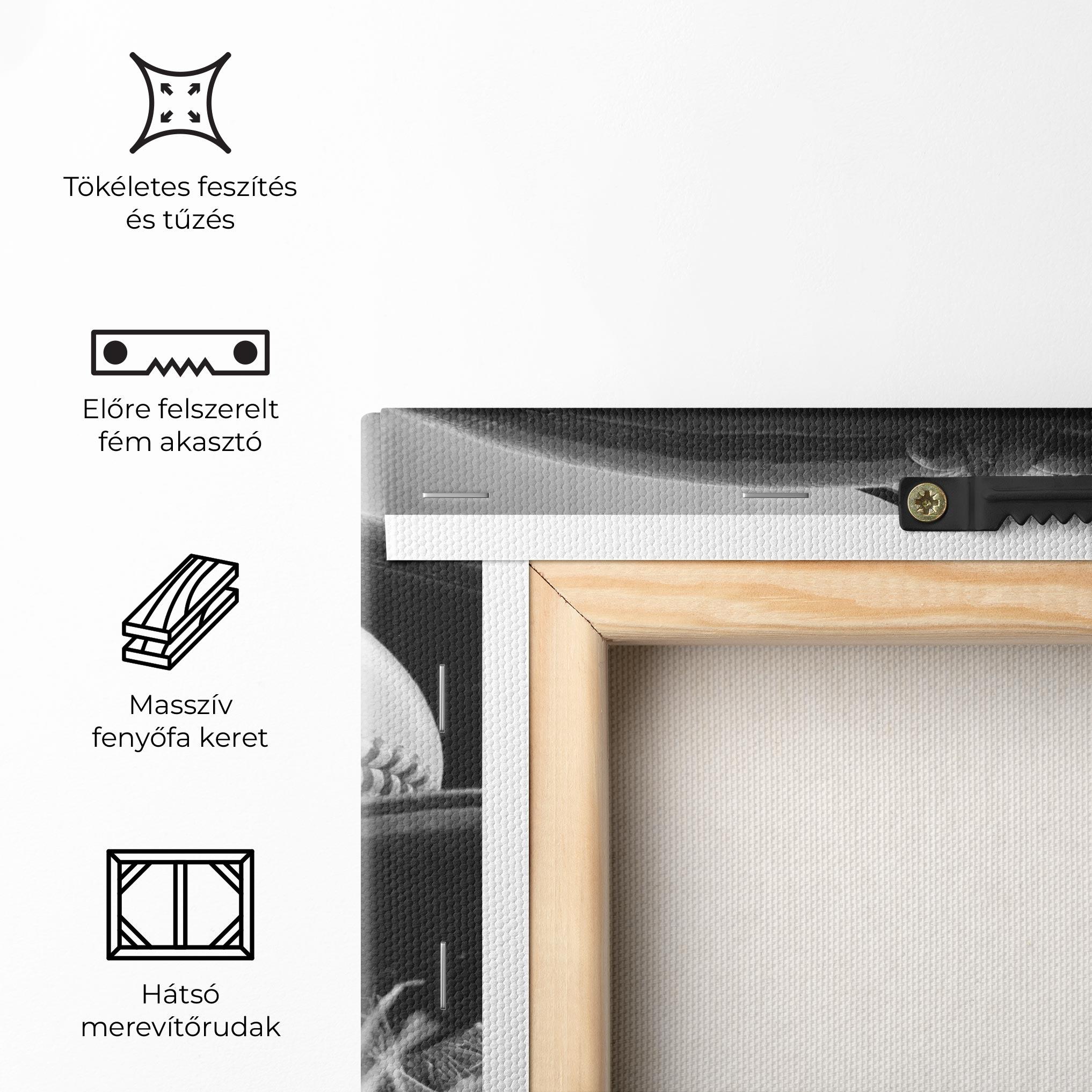 Vászonkép Black Baseball Glove mockup 5