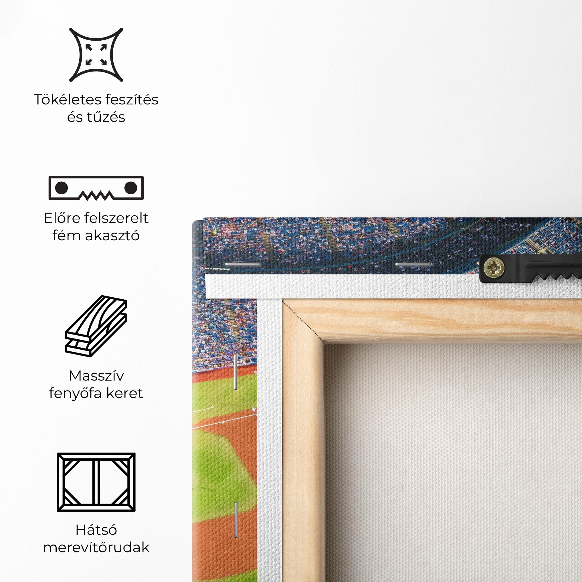 Vászonkép Green Baseball Field mockup 5