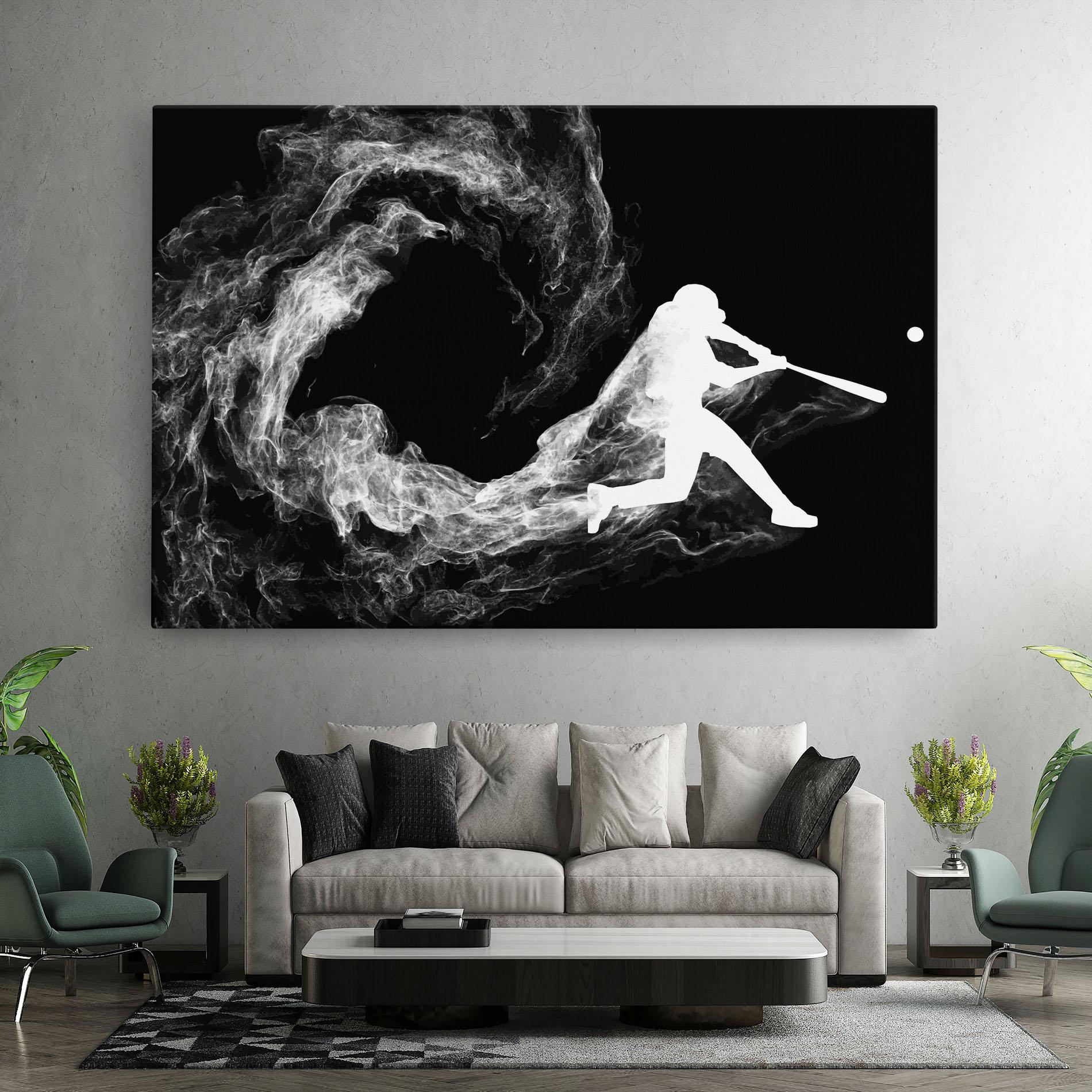 Vászonkép Baseball Smoke mockup 7