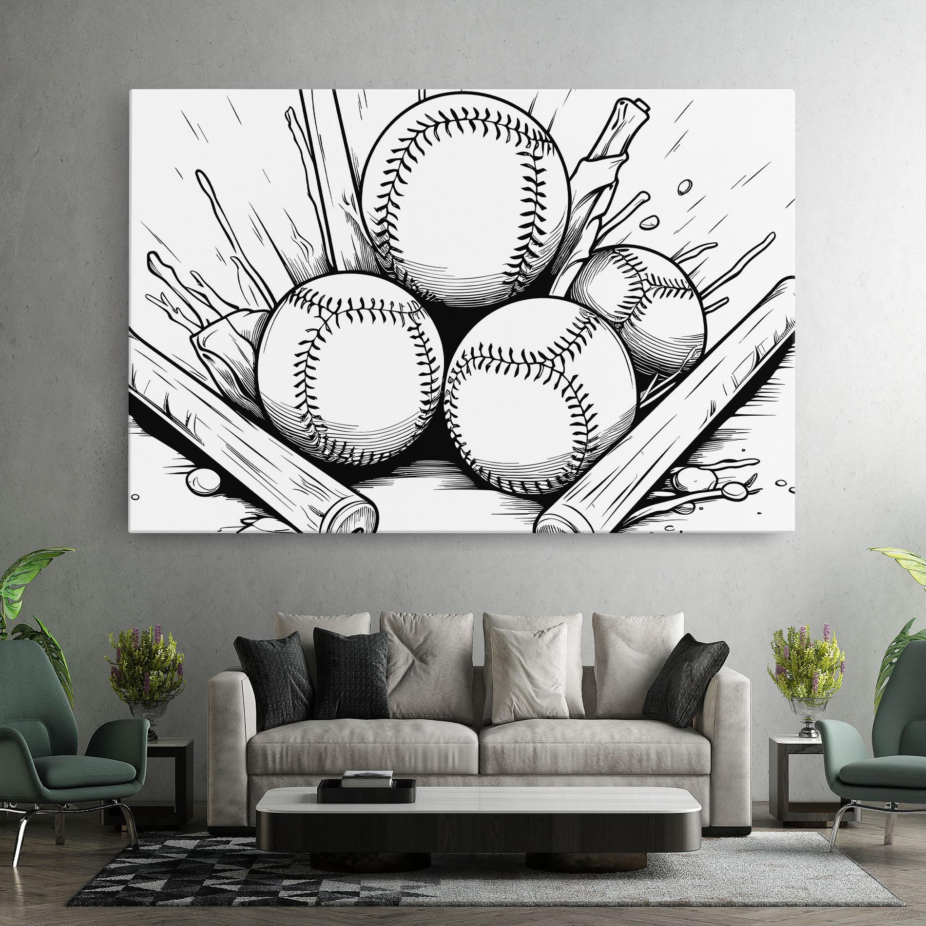 Vászonkép Big Baseball Ball mockup 7