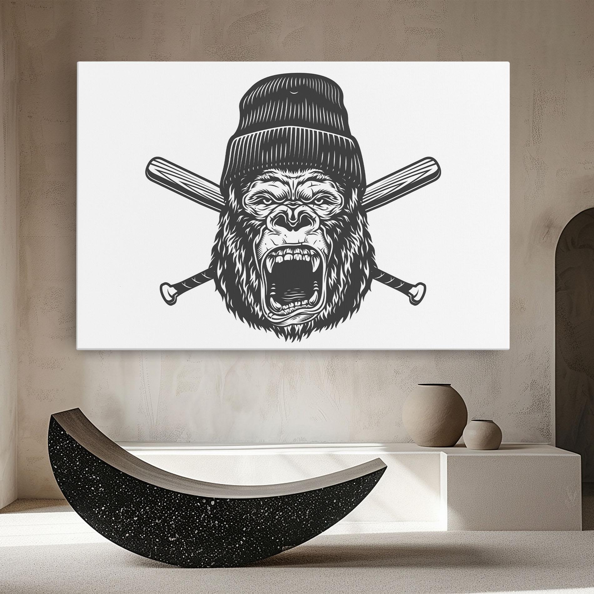 Vászonkép Baseball Gorilla mockup 8