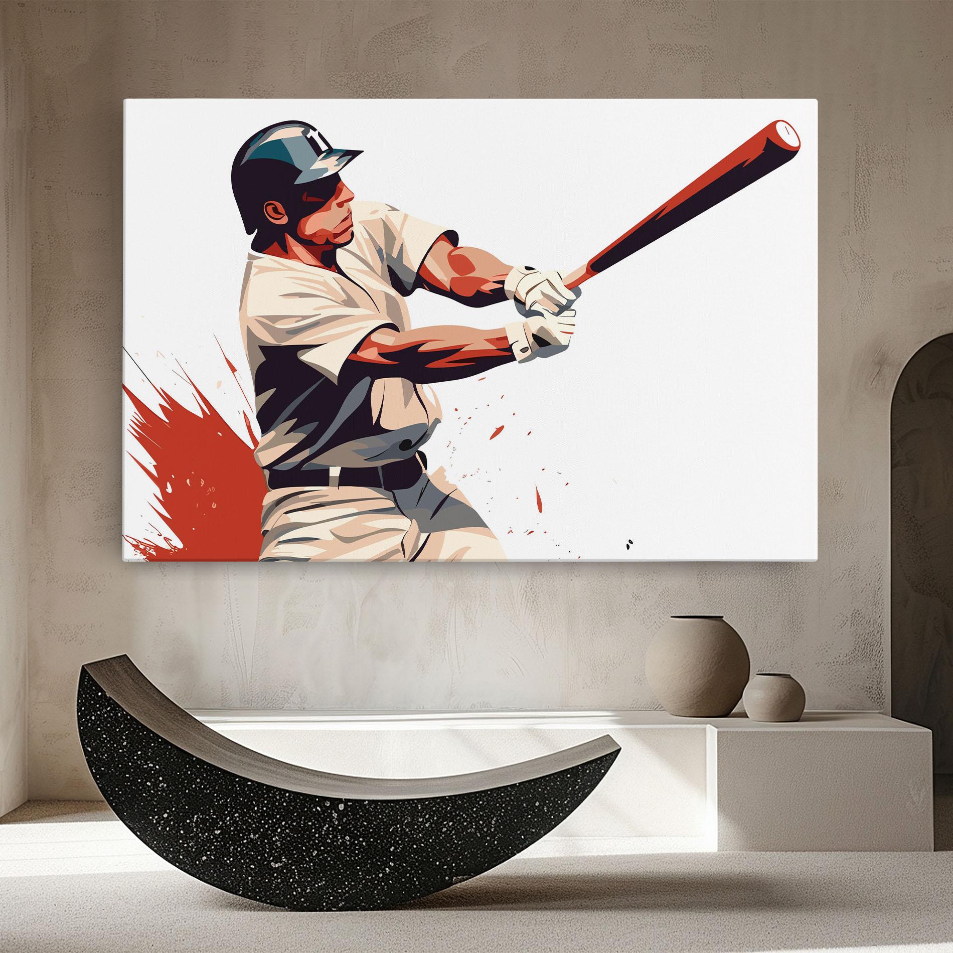 Vászonkép Baseball Red Art mockup 8