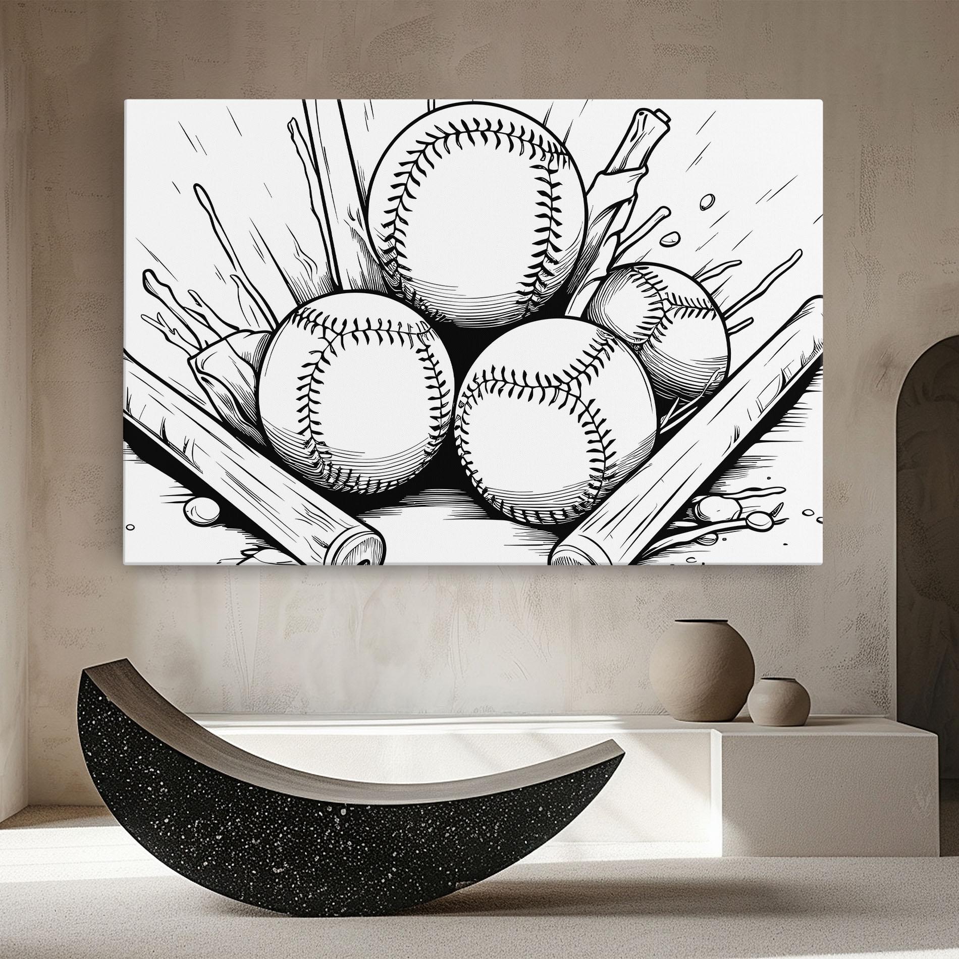 Vászonkép Big Baseball Ball mockup 8