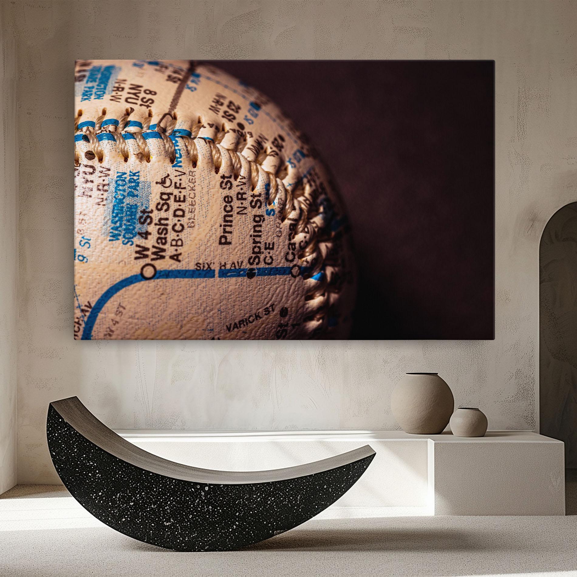 Vászonkép Blue Text Baseball Ball mockup 8