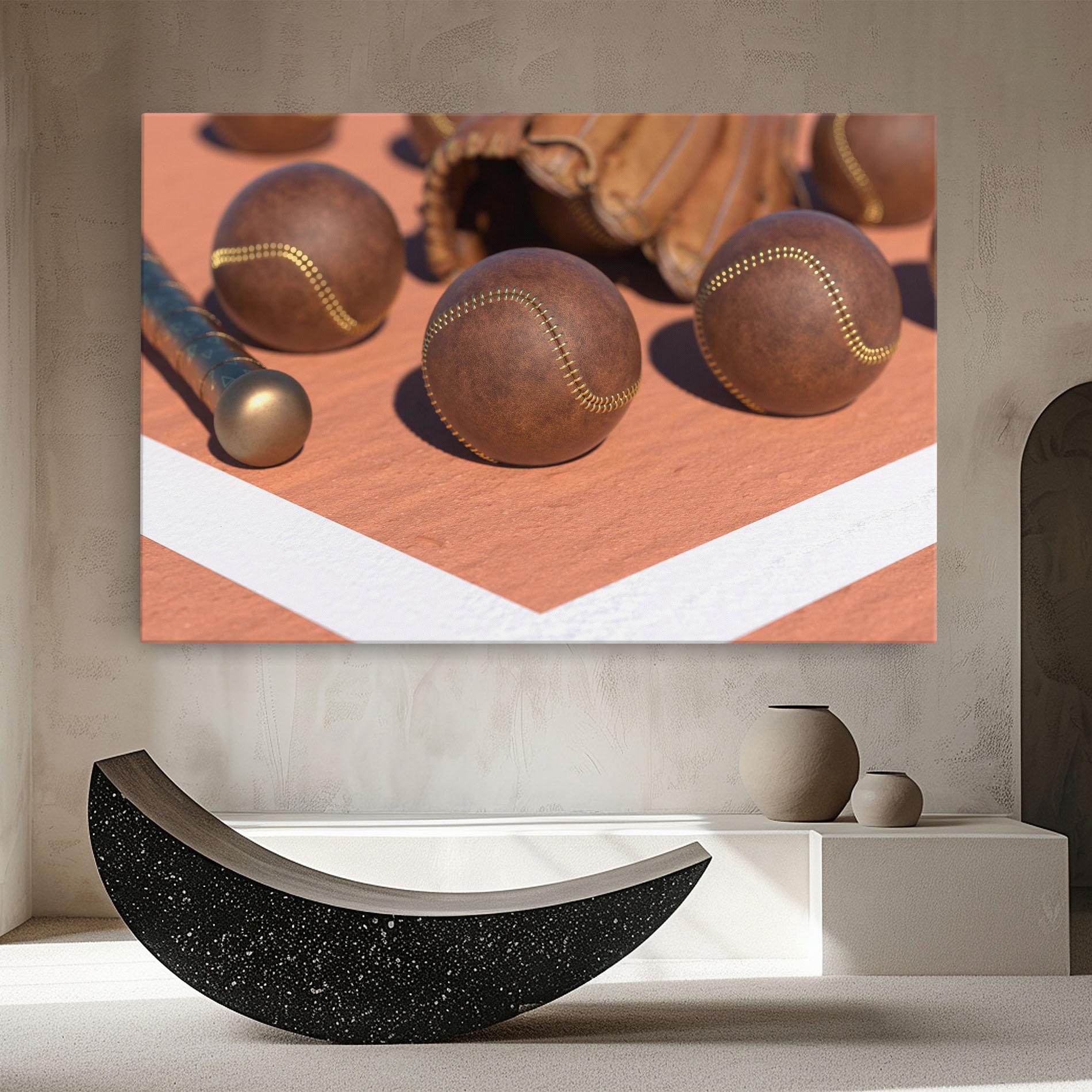 Vászonkép Brown Baseball Ball mockup 8