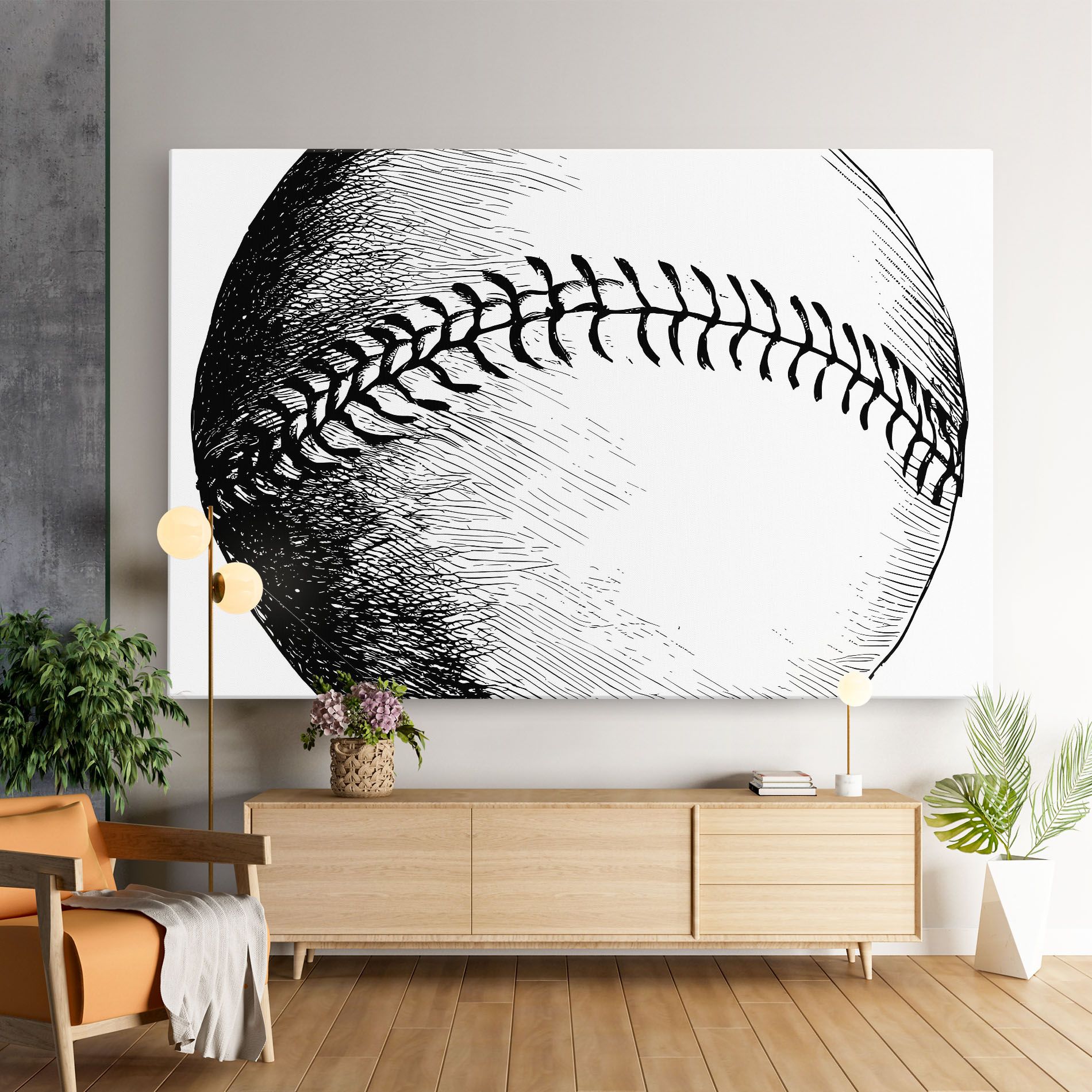 Baseball Black Line mockup 9