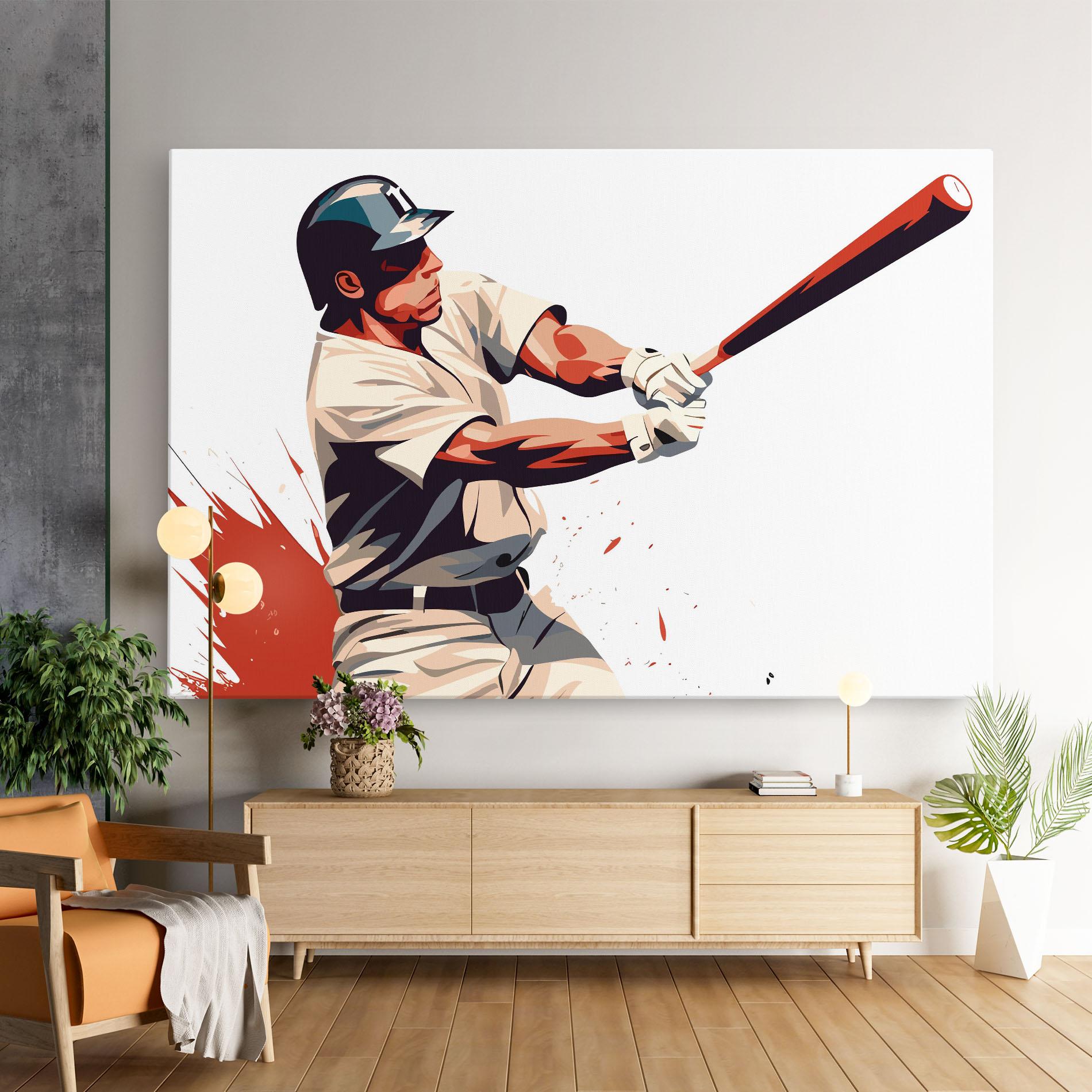 Vászonkép Baseball Red Art mockup 9