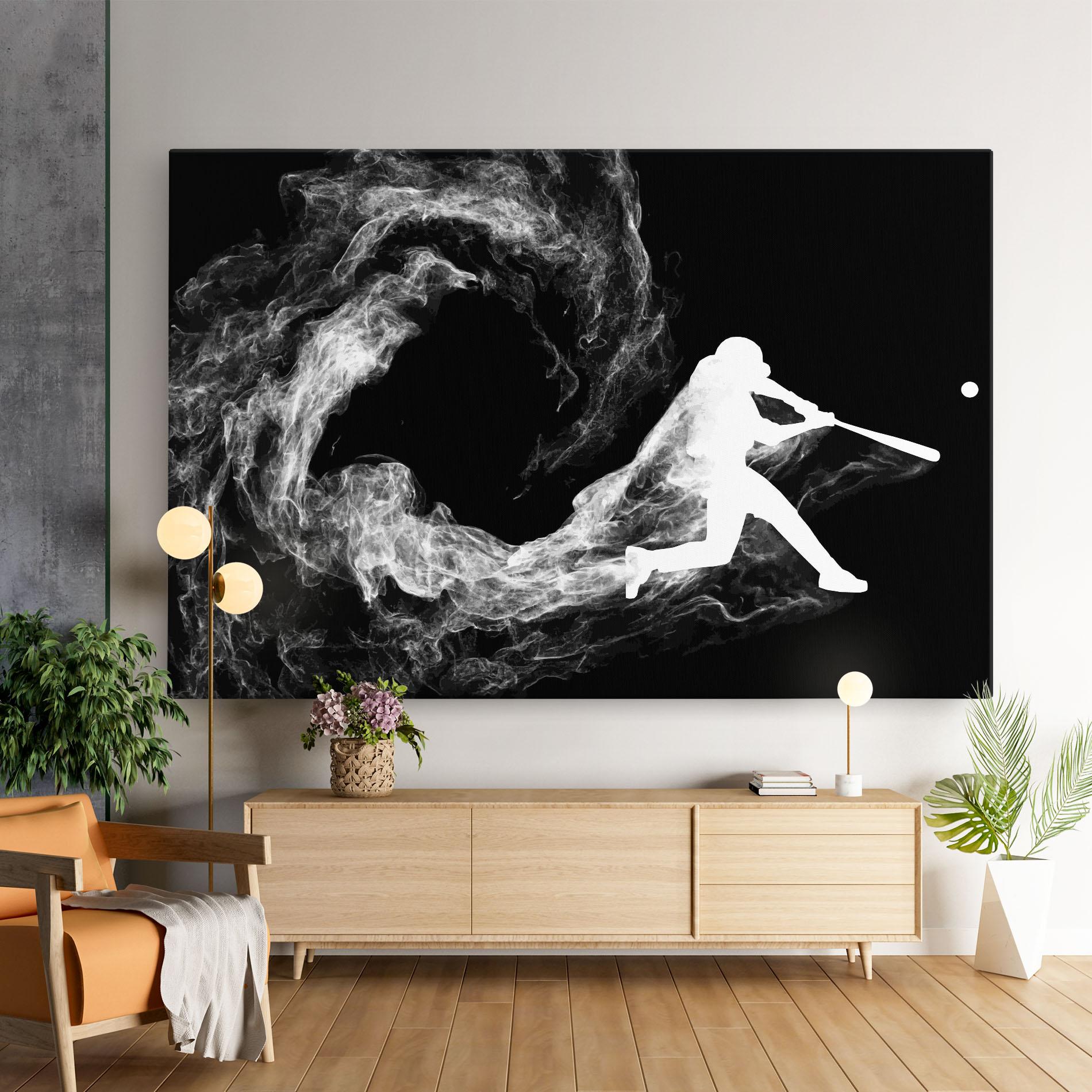 Vászonkép Baseball Smoke mockup 9