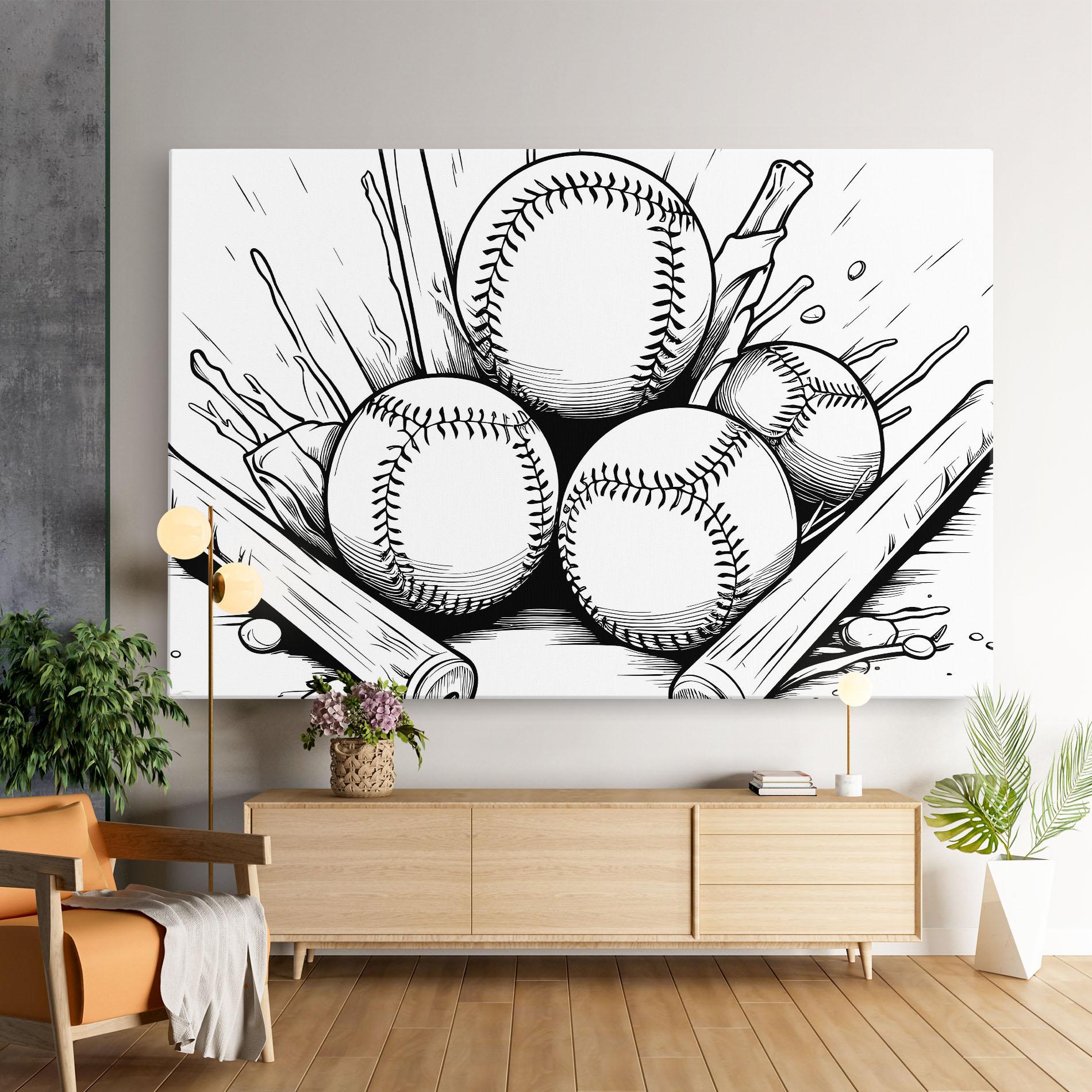 Vászonkép Big Baseball Ball mockup 9