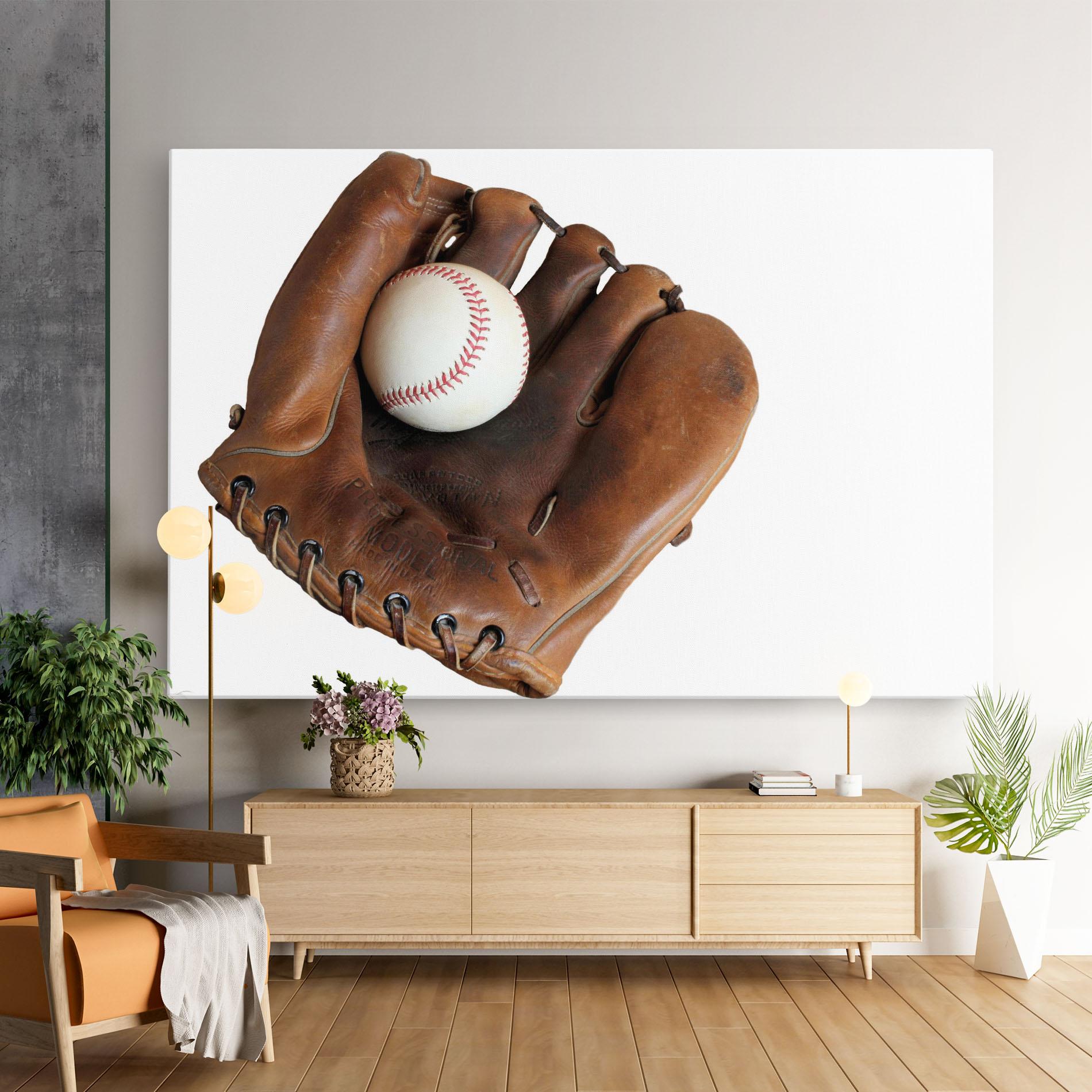 Vászonkép Holding Baseball Ball mockup 9