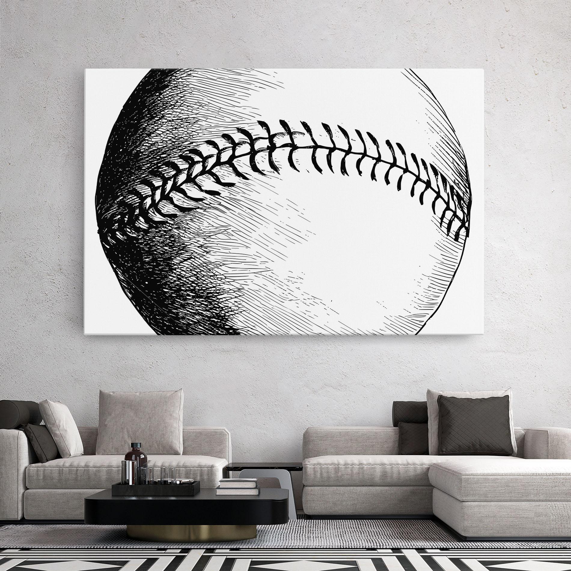 Vászonkép Baseball Black Line mockup 2