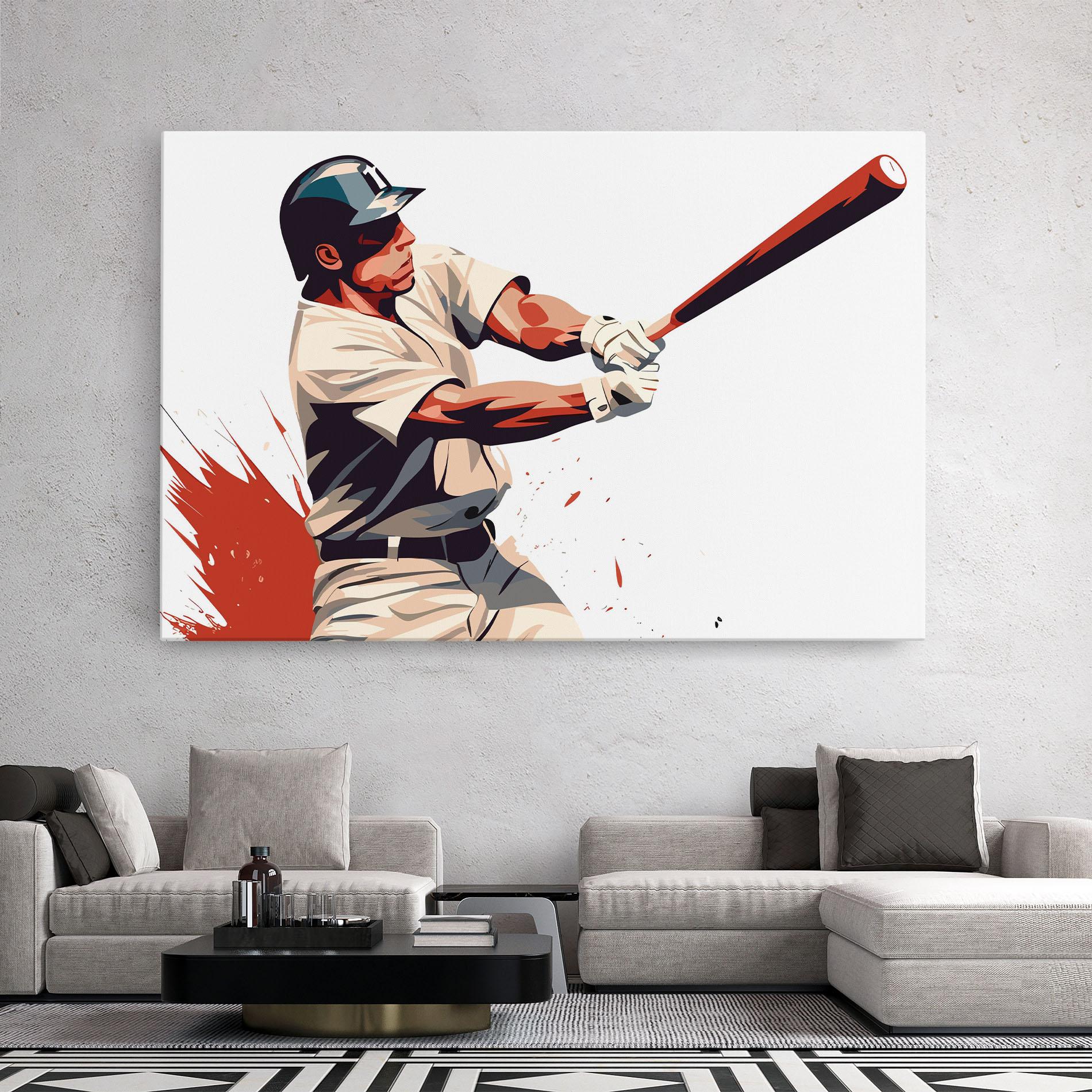 Vászonkép Baseball Red Art mockup 2