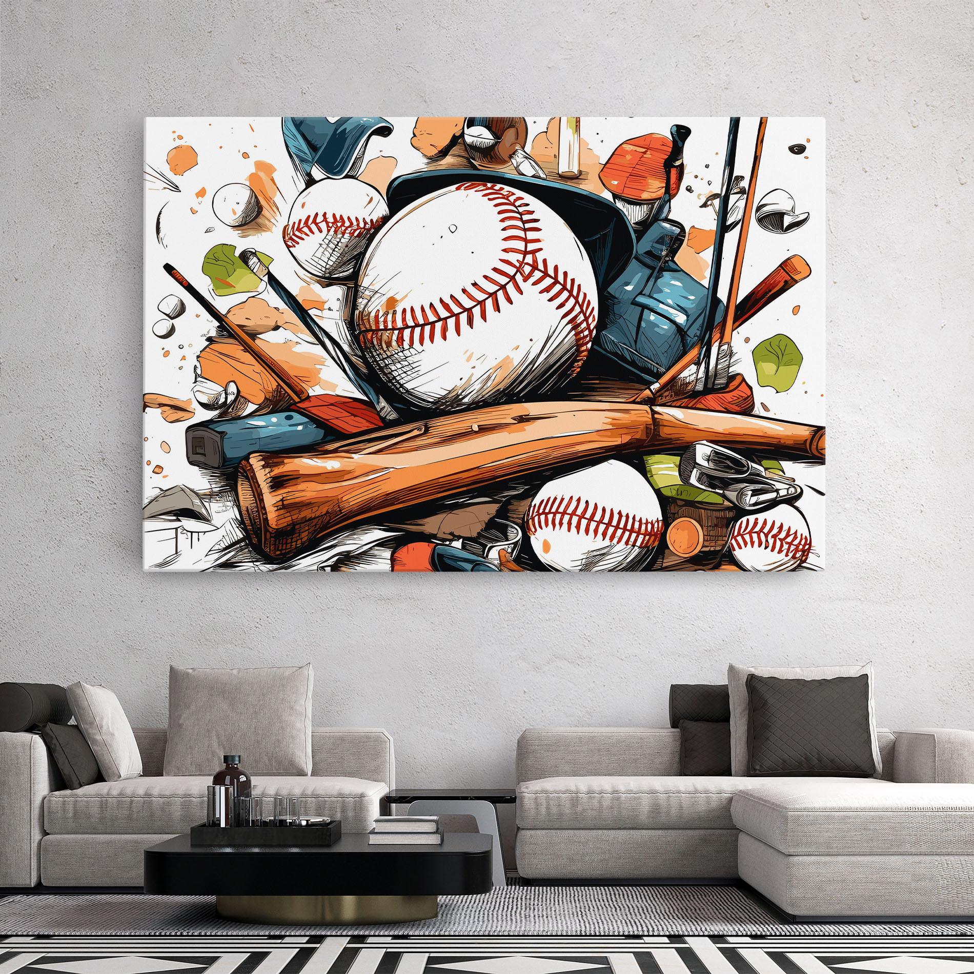 Vászonkép Baseball Trash mockup 2