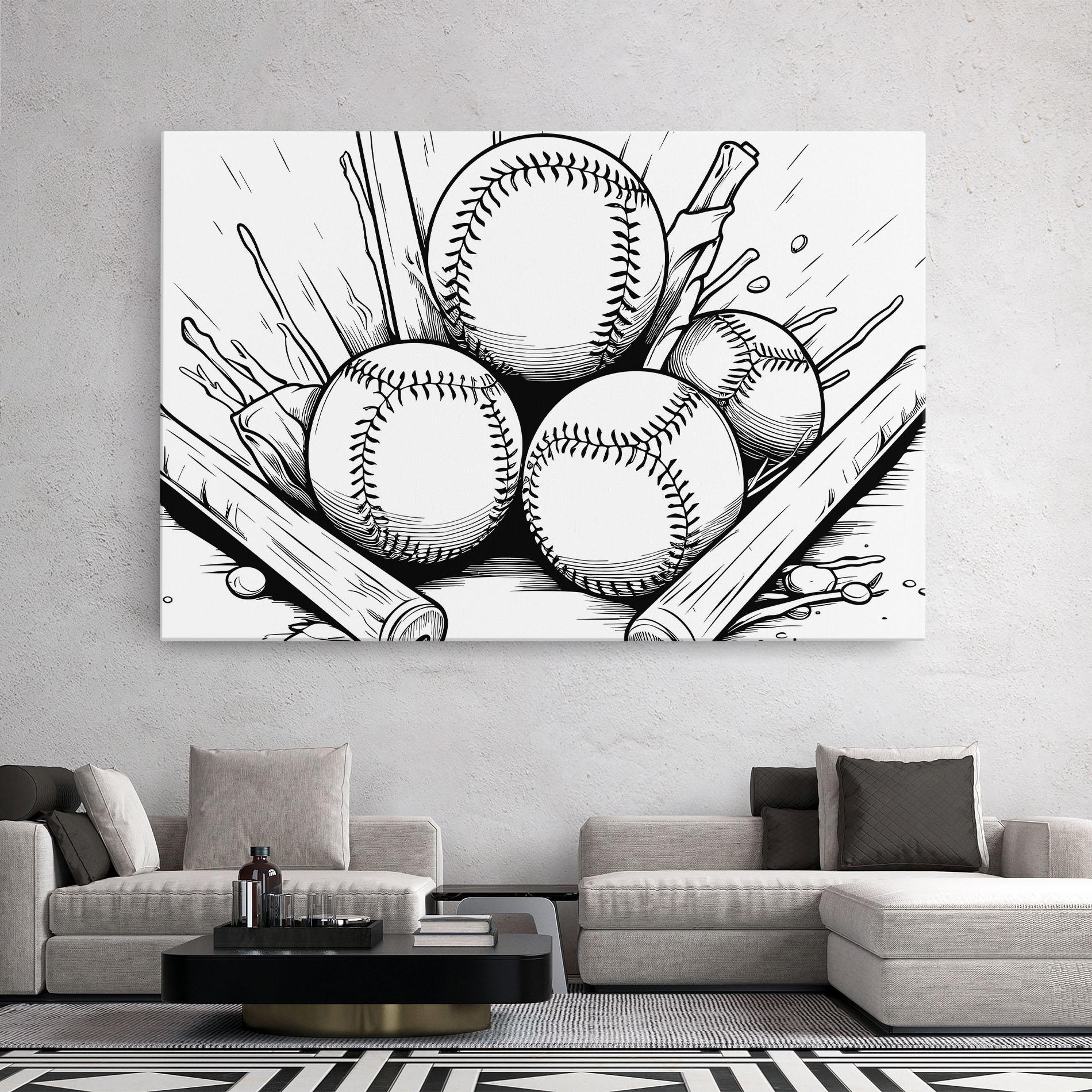 Vászonkép Big Baseball Ball mockup 2