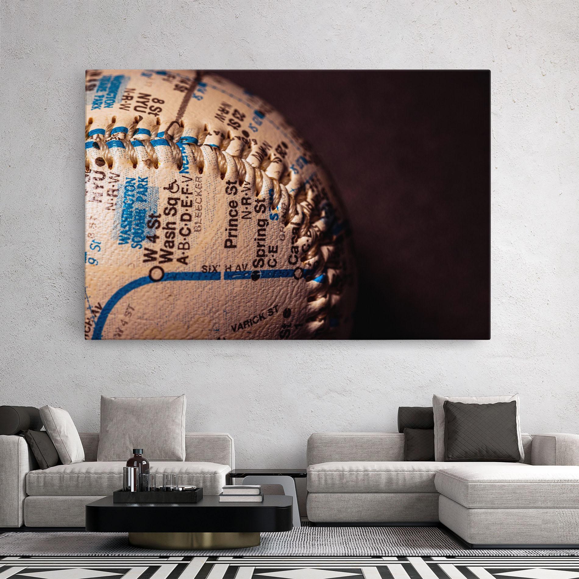 Vászonkép Blue Text Baseball Ball mockup 2