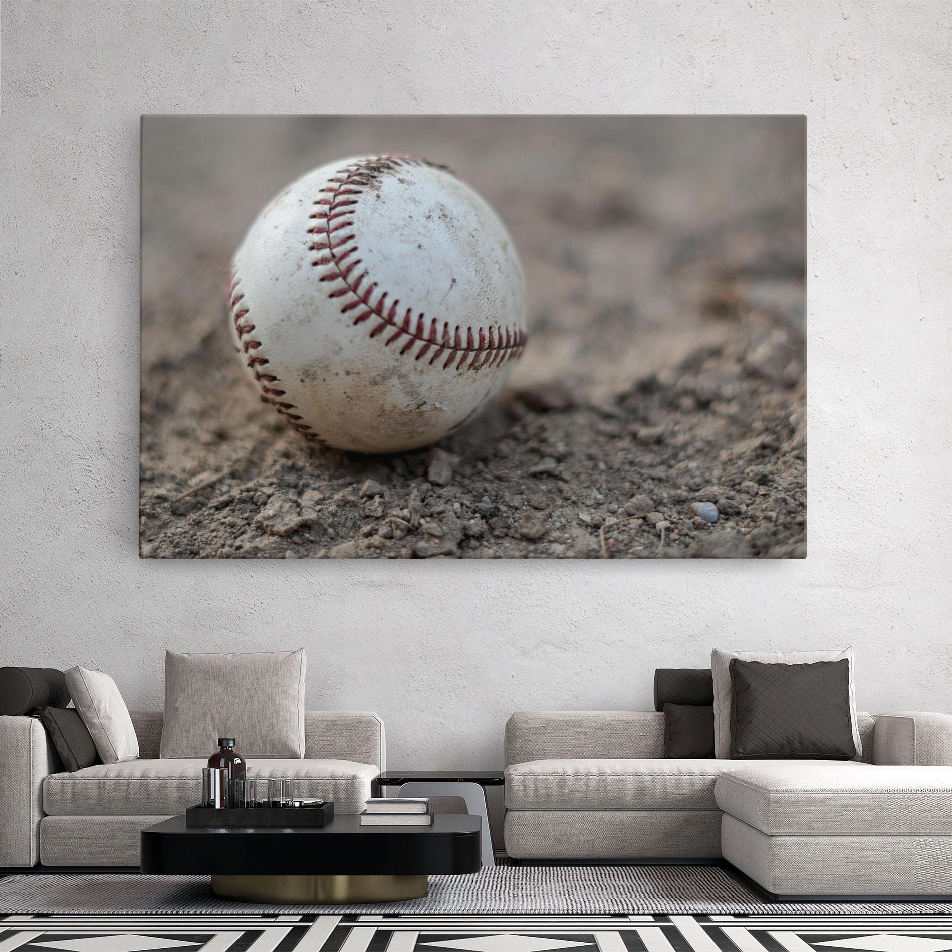 Vászonkép Dusty Baseball Ball mockup 2
