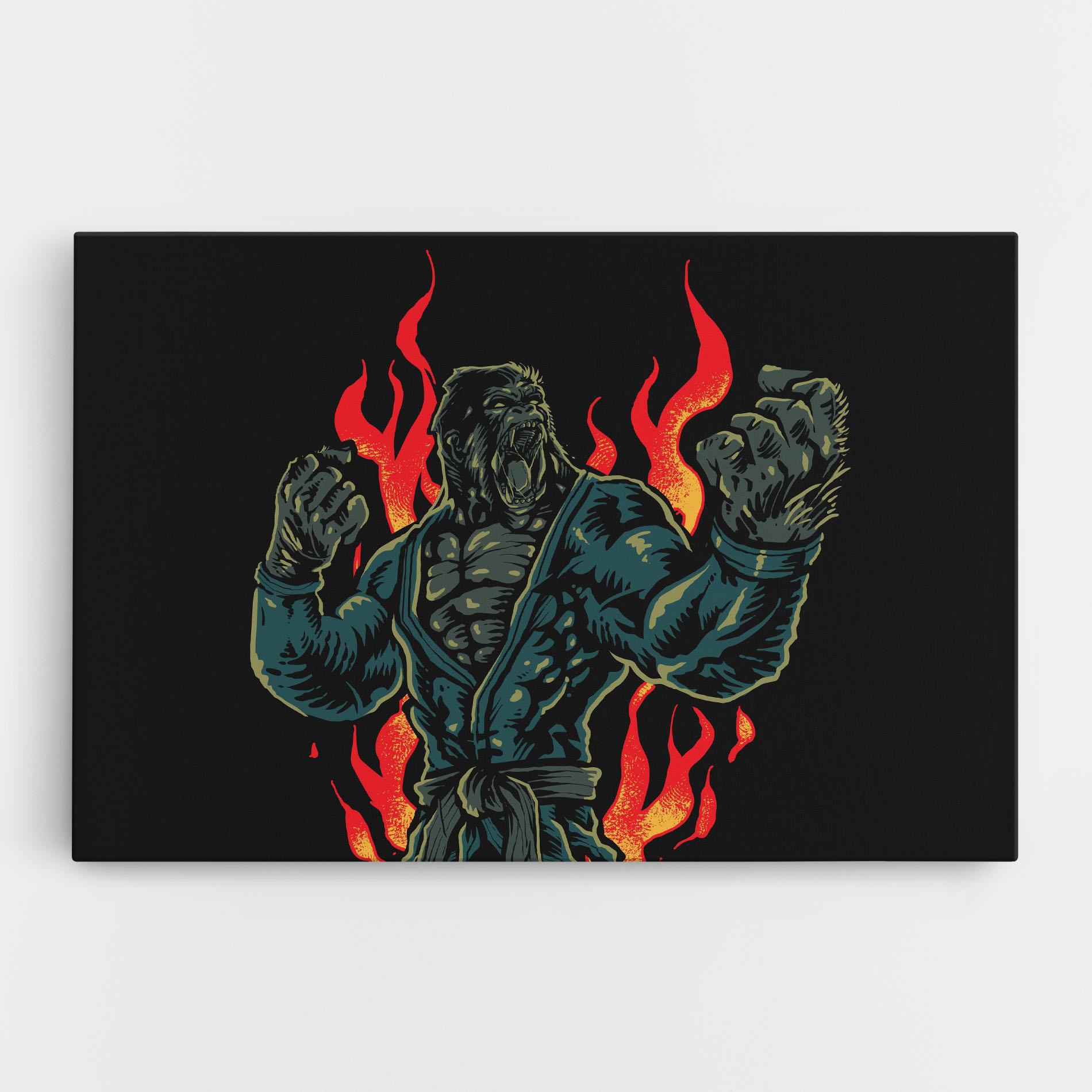 Vászonkép Gorilla Box Fighter mockup 0