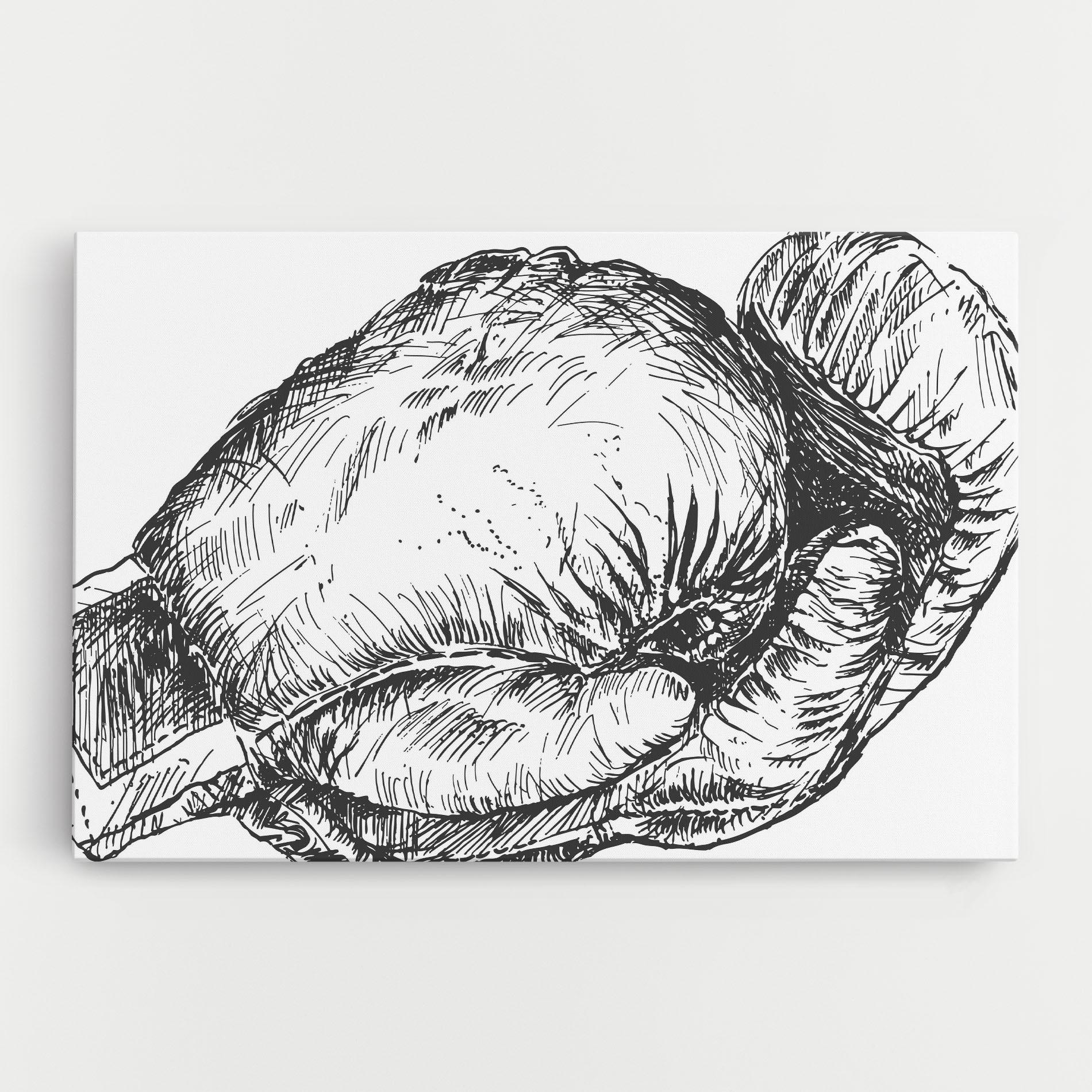 Vászonkép Grey Line Glove mockup 0