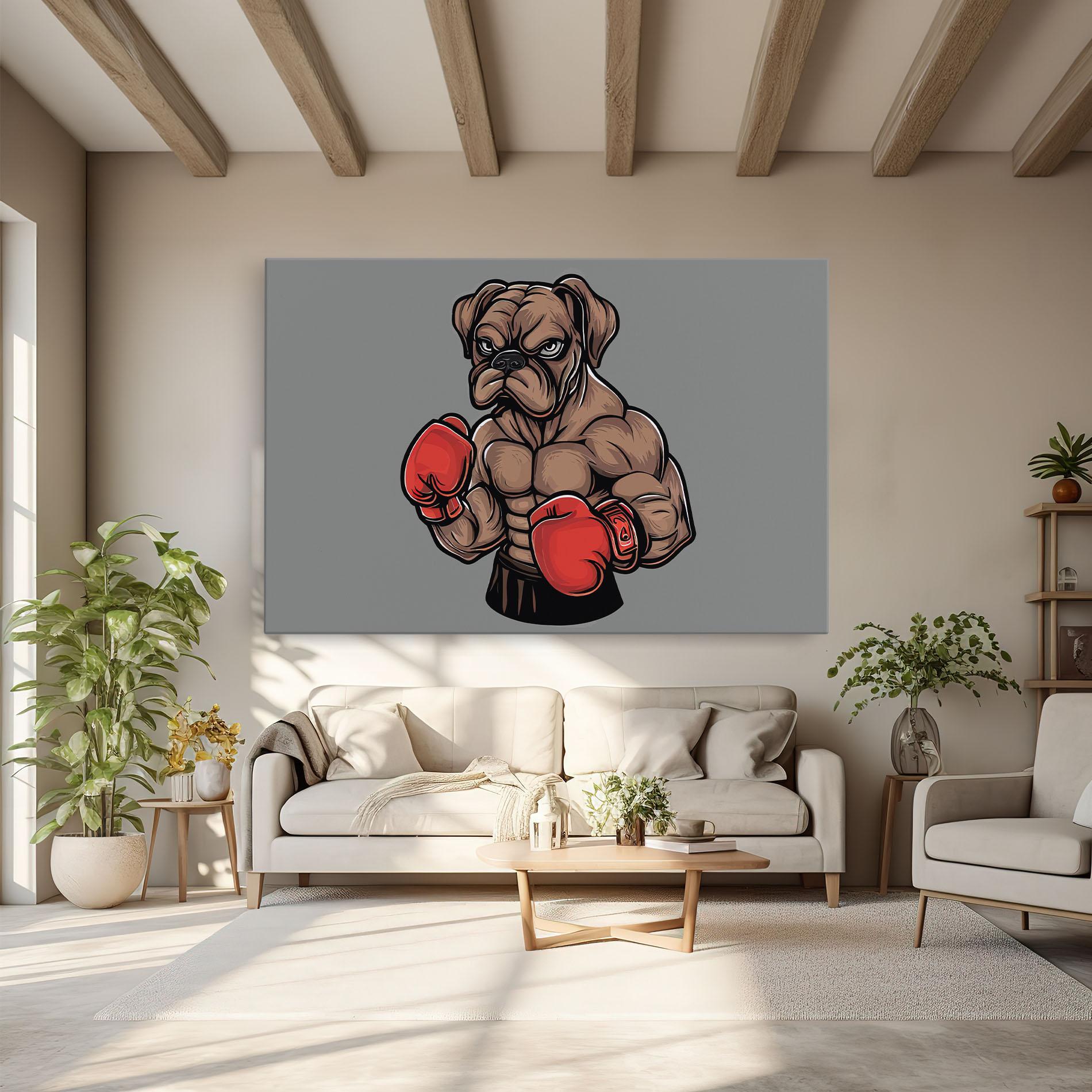 Vászonkép Boxer Dog mockup 6