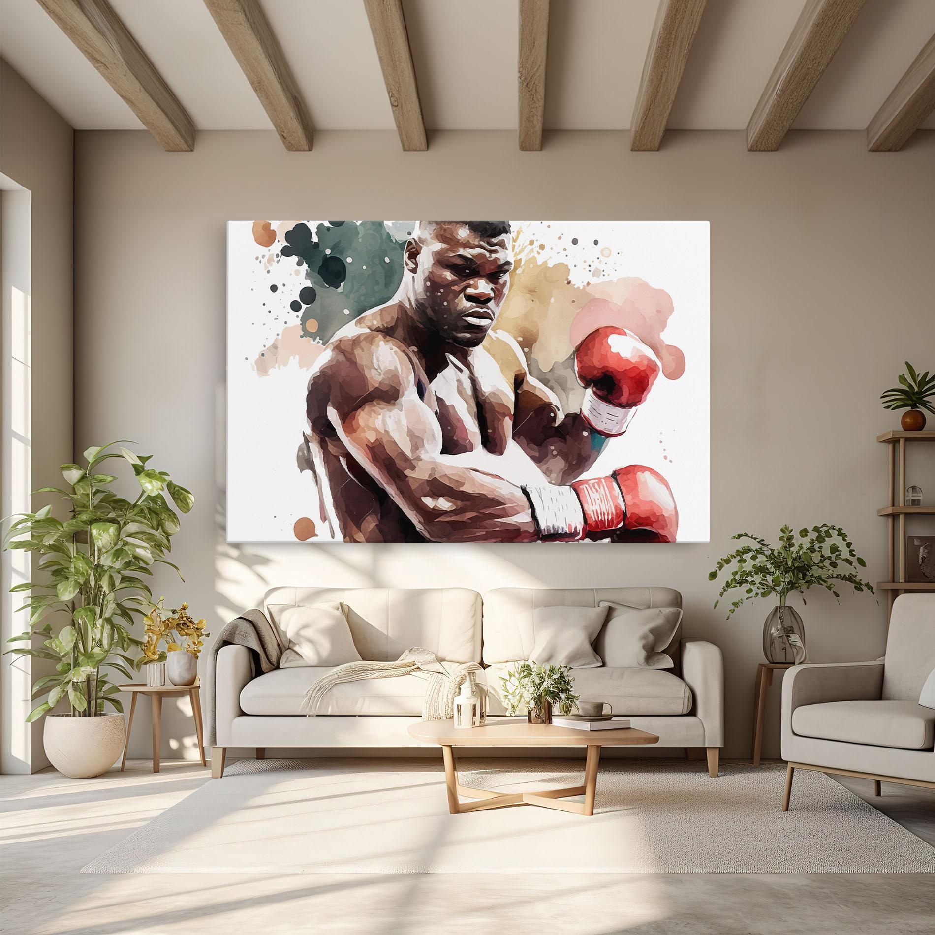 Vászonkép Boxing Cream Green mockup 6