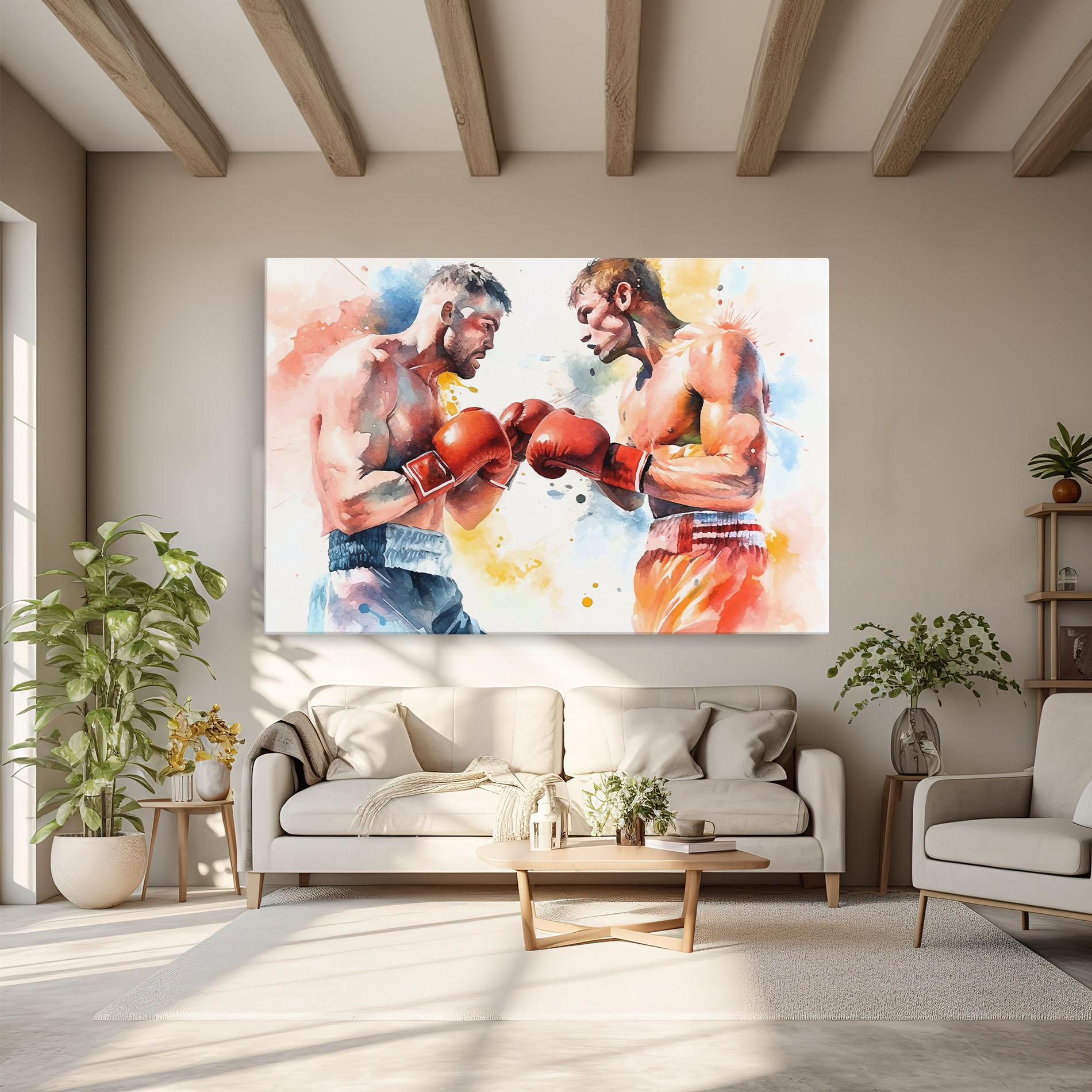 Vászonkép Boxing Match Art mockup 6
