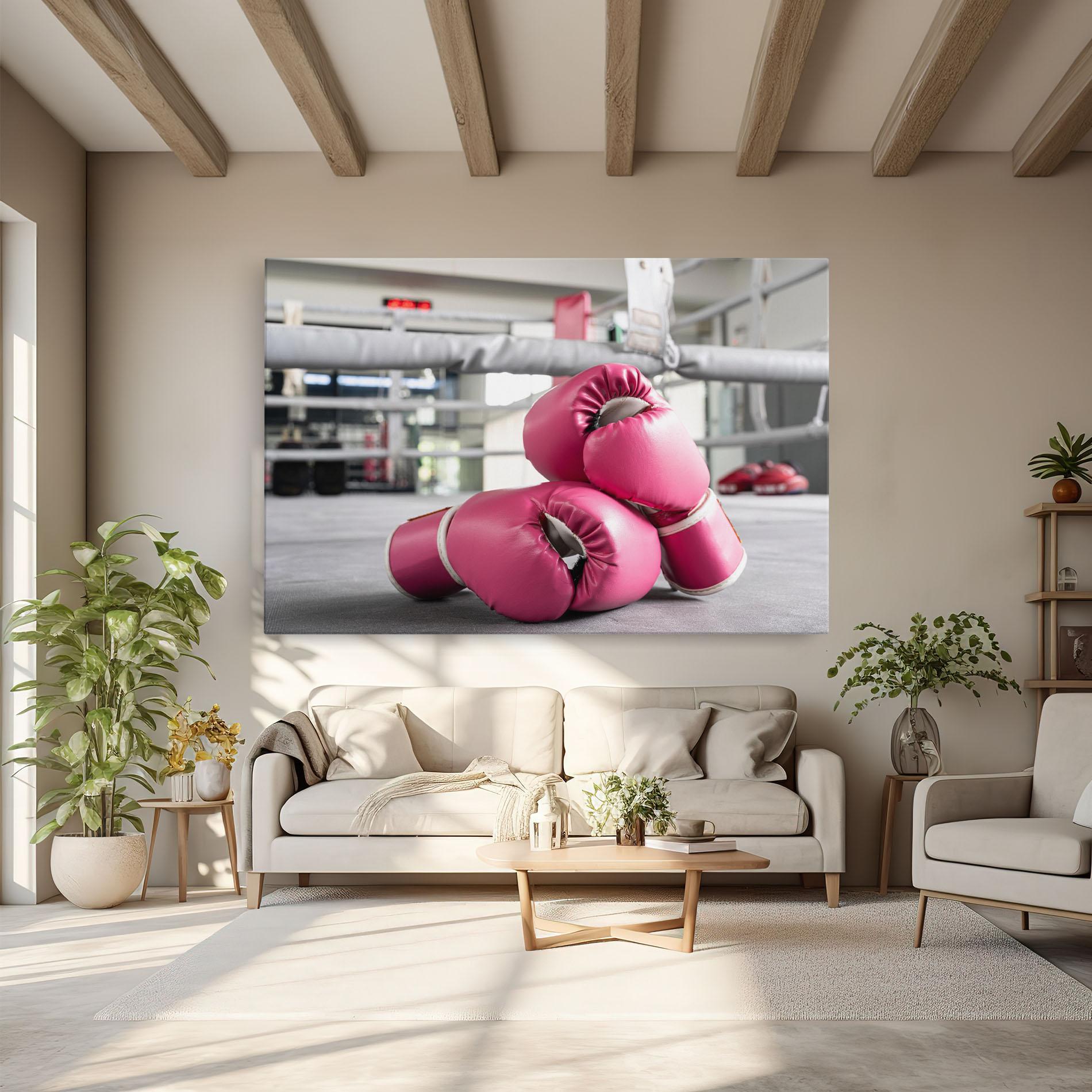 Vászonkép Pink Boxing Gloves mockup 6