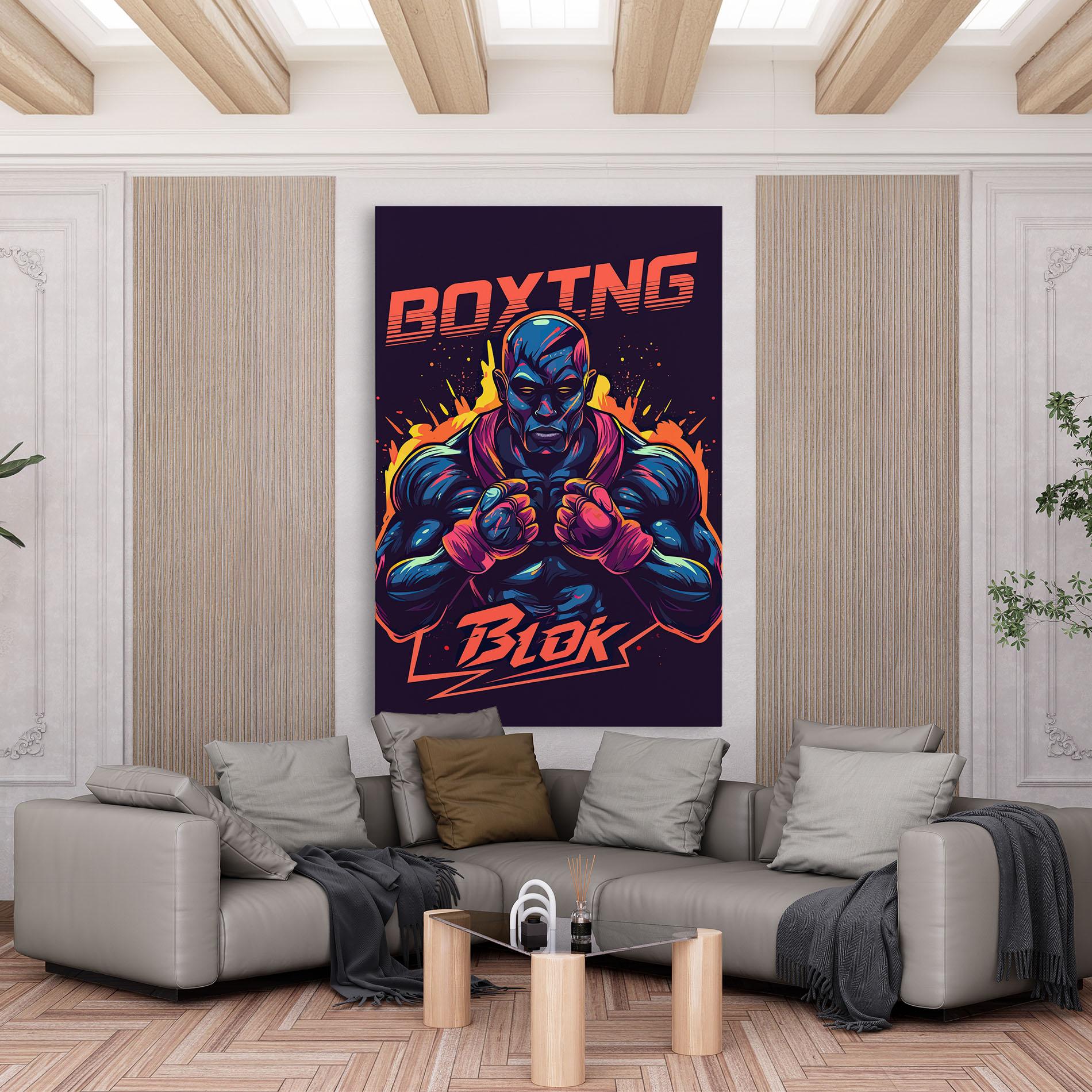Vászonkép Boxing Blok mockup 6