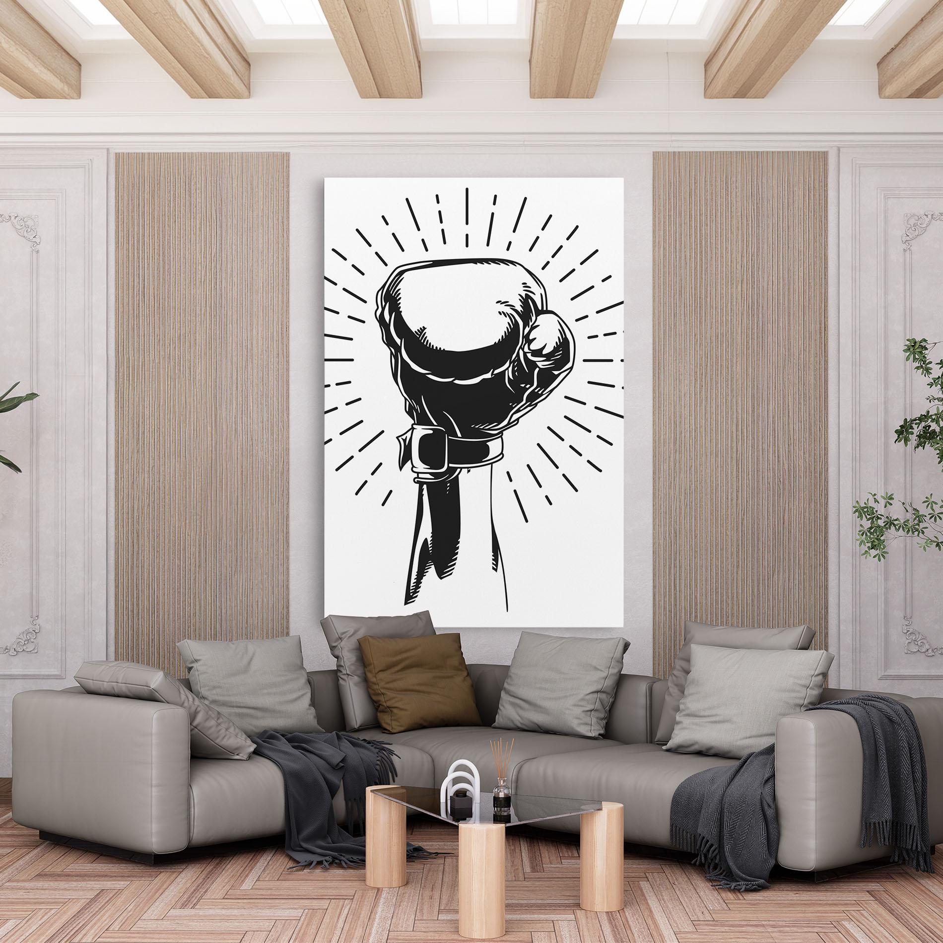 Vászonkép White Hand Boxing mockup 6