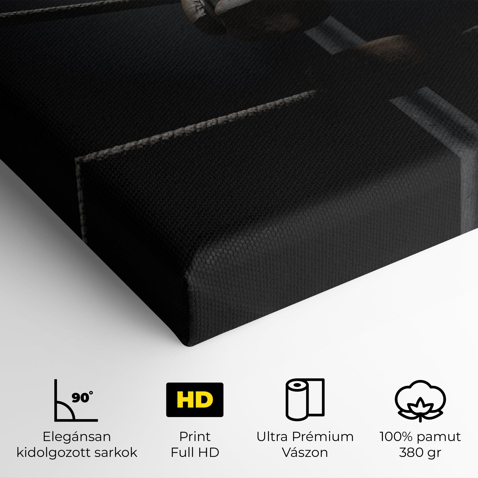 Vászonkép Black Boxing Glove mockup 4