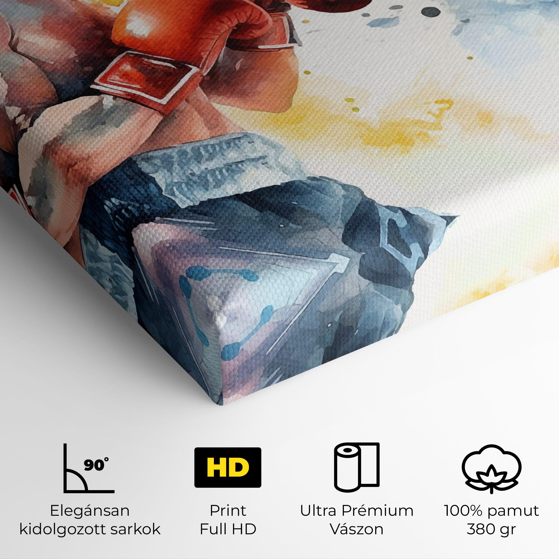 Vászonkép Boxing Match Art mockup 4